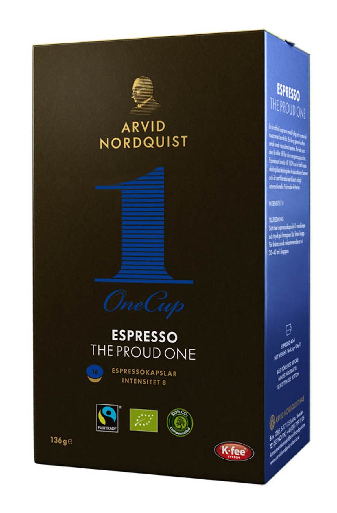[2829641] Kaffekapsel Arvid Nordquist Espresso The Proud One Eko 16 st/fp