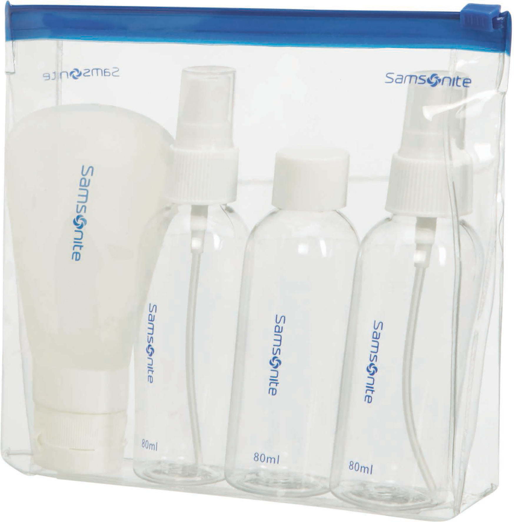 [8552496] Reseflaskor x4 transparent necessär Samsonite