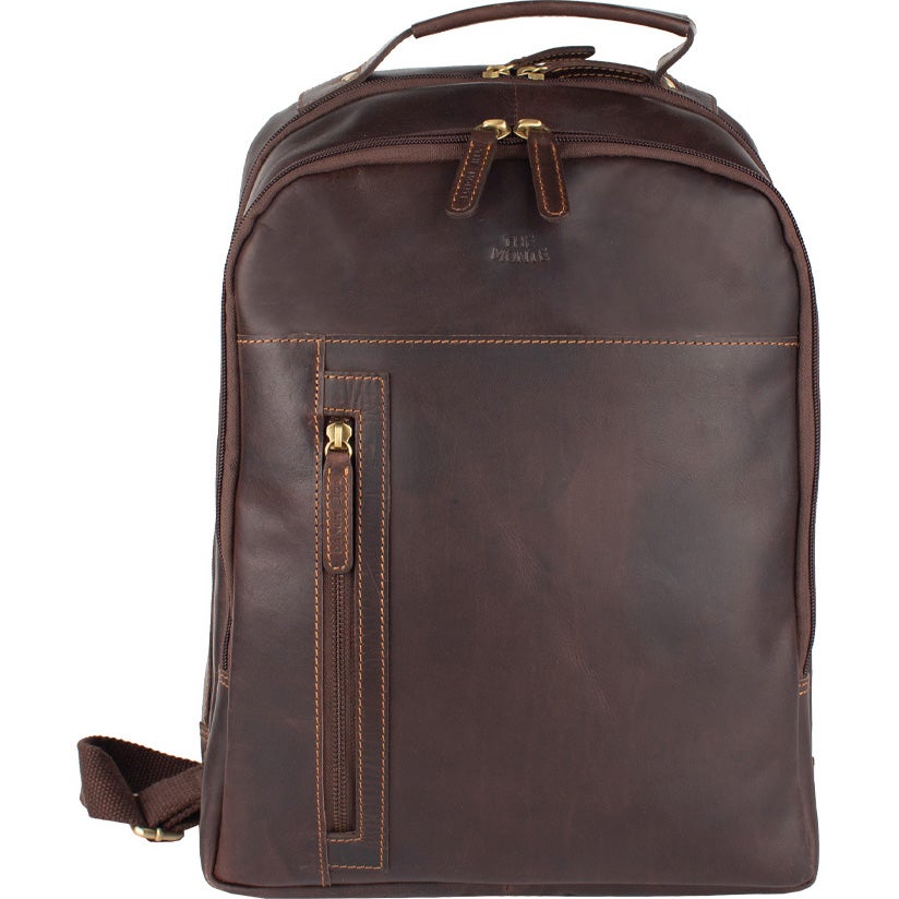 [8559221] Datorryggsäck skinn 13,3" Brun