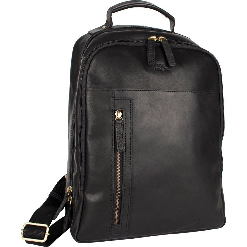 [8559220] Datorryggsäck skinn 13,3" Svart