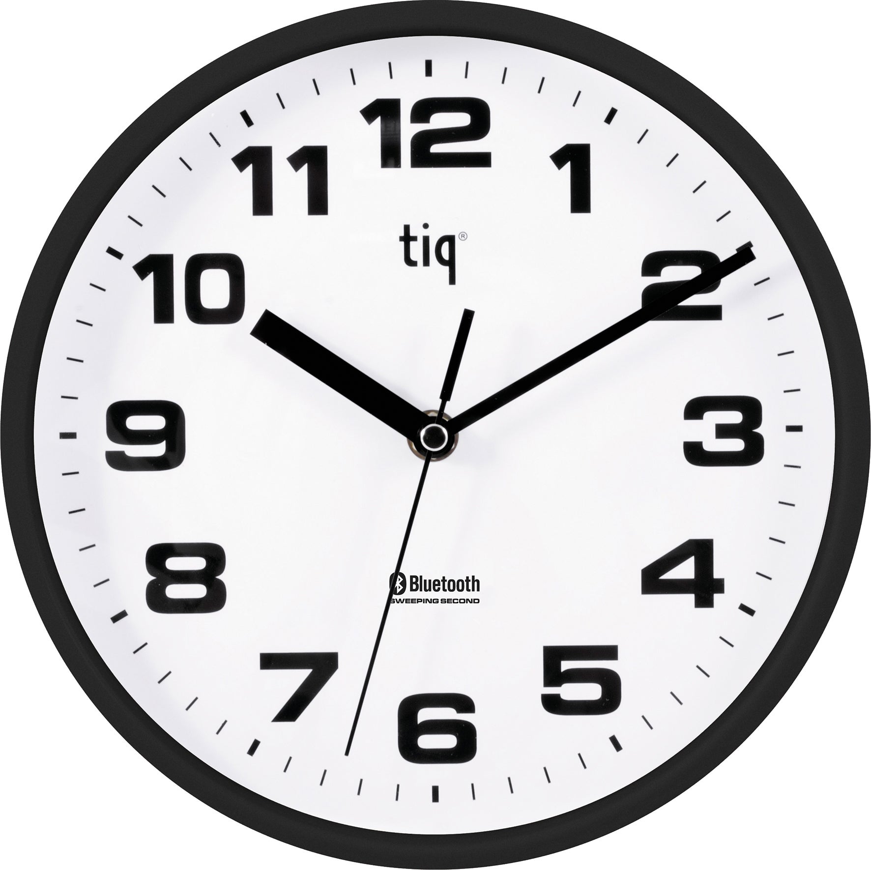 [8550979] Väggklocka Bluetooth Ø230 mm svart
