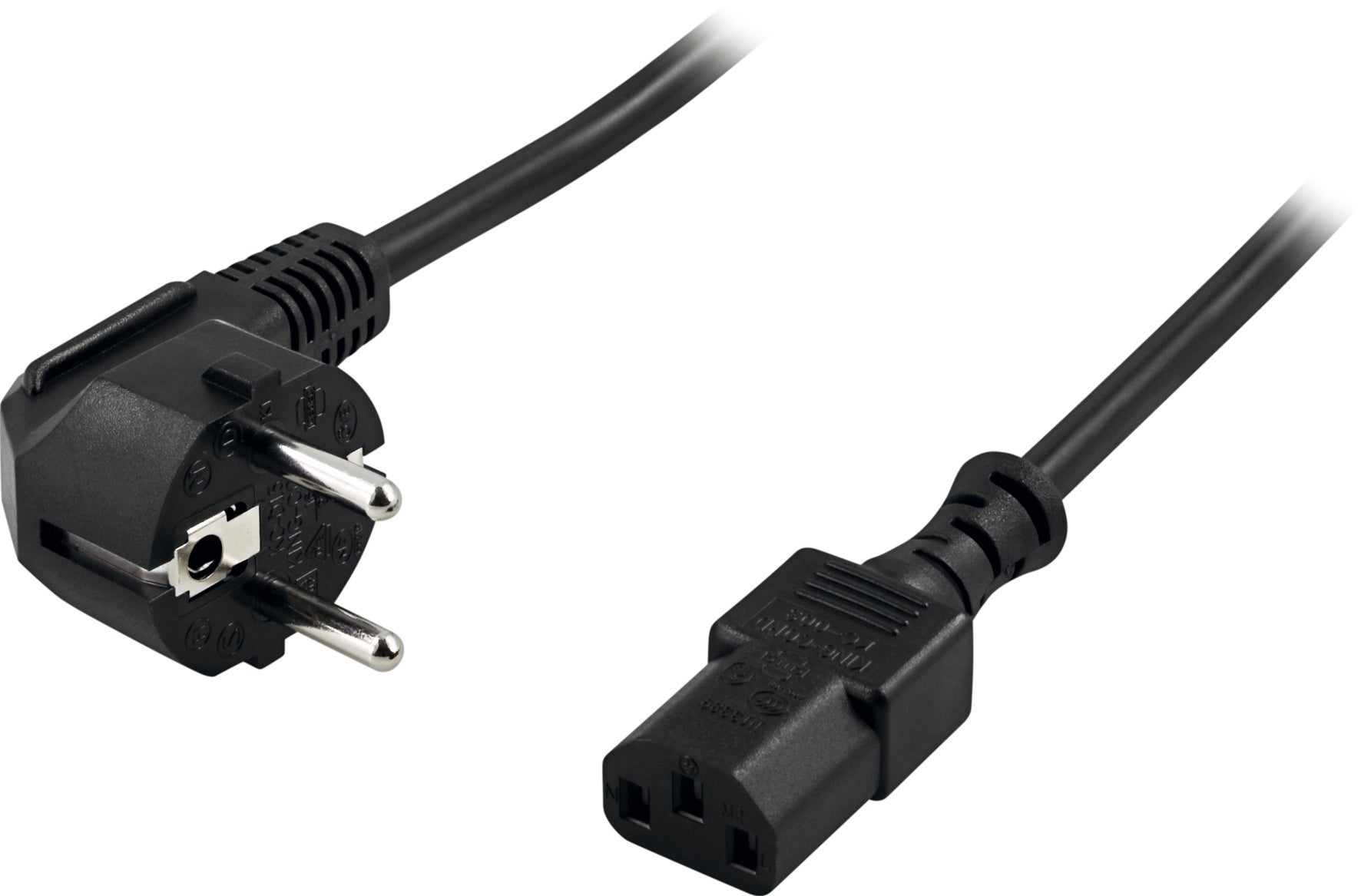 [5803005] Apparatkabel jordad 2 Meter svart