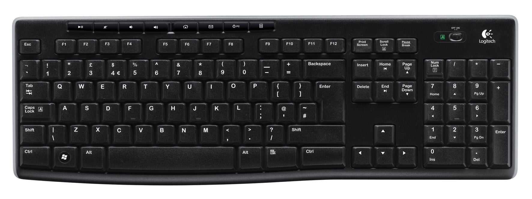 [5803764] Tangentbord Logitech K270 Svart
