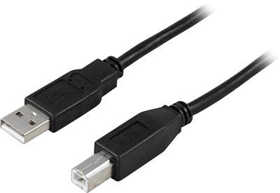 [5803886] USB-2 kabel A-B svart 5,0 Meter