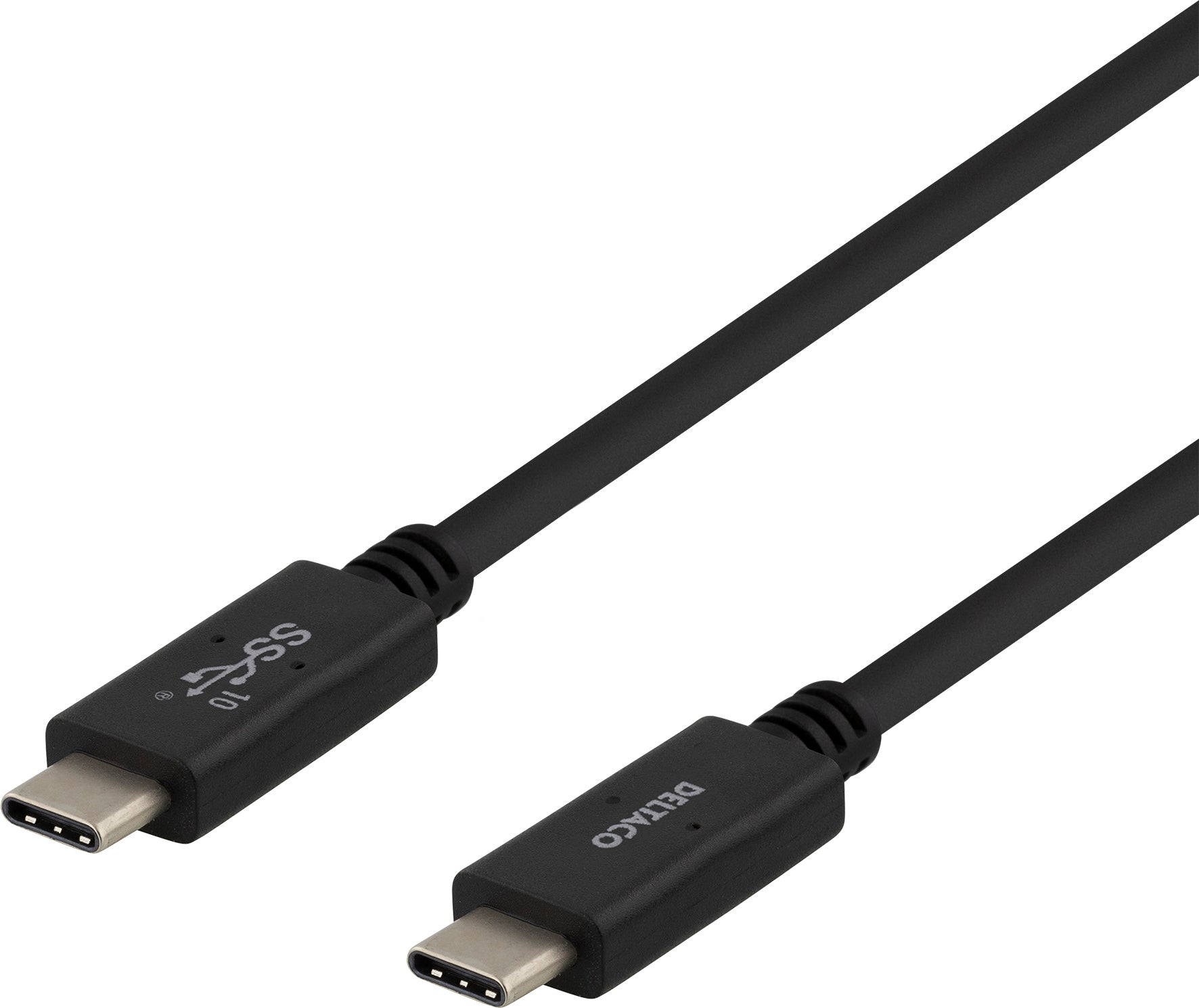 [5803099] Kabel USB-C - USB-C 3.1 G2 1 Meter Deltaco Svart