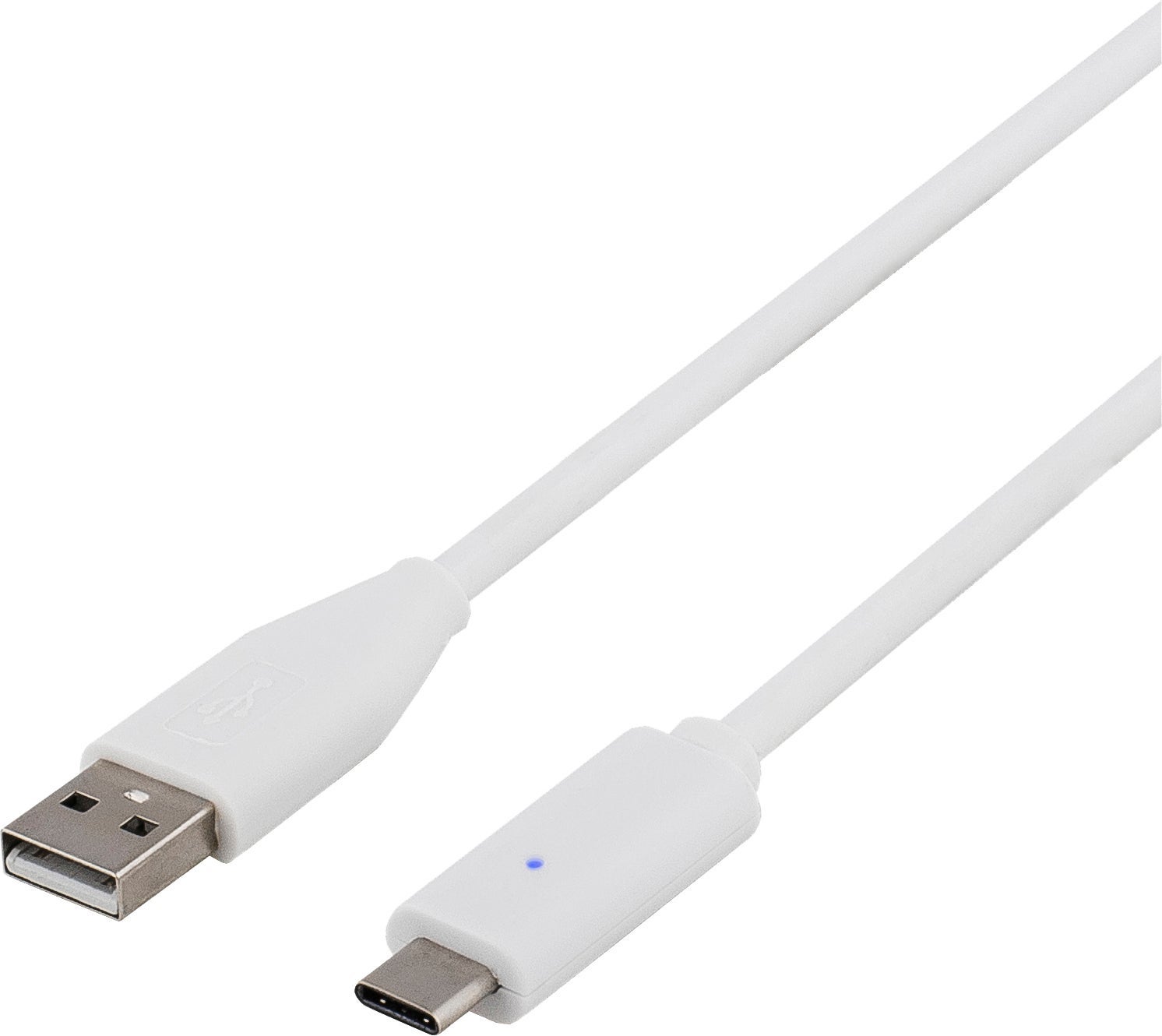 [5993066] USB-C - A 2.0 Deltaco 2 Meter Vit