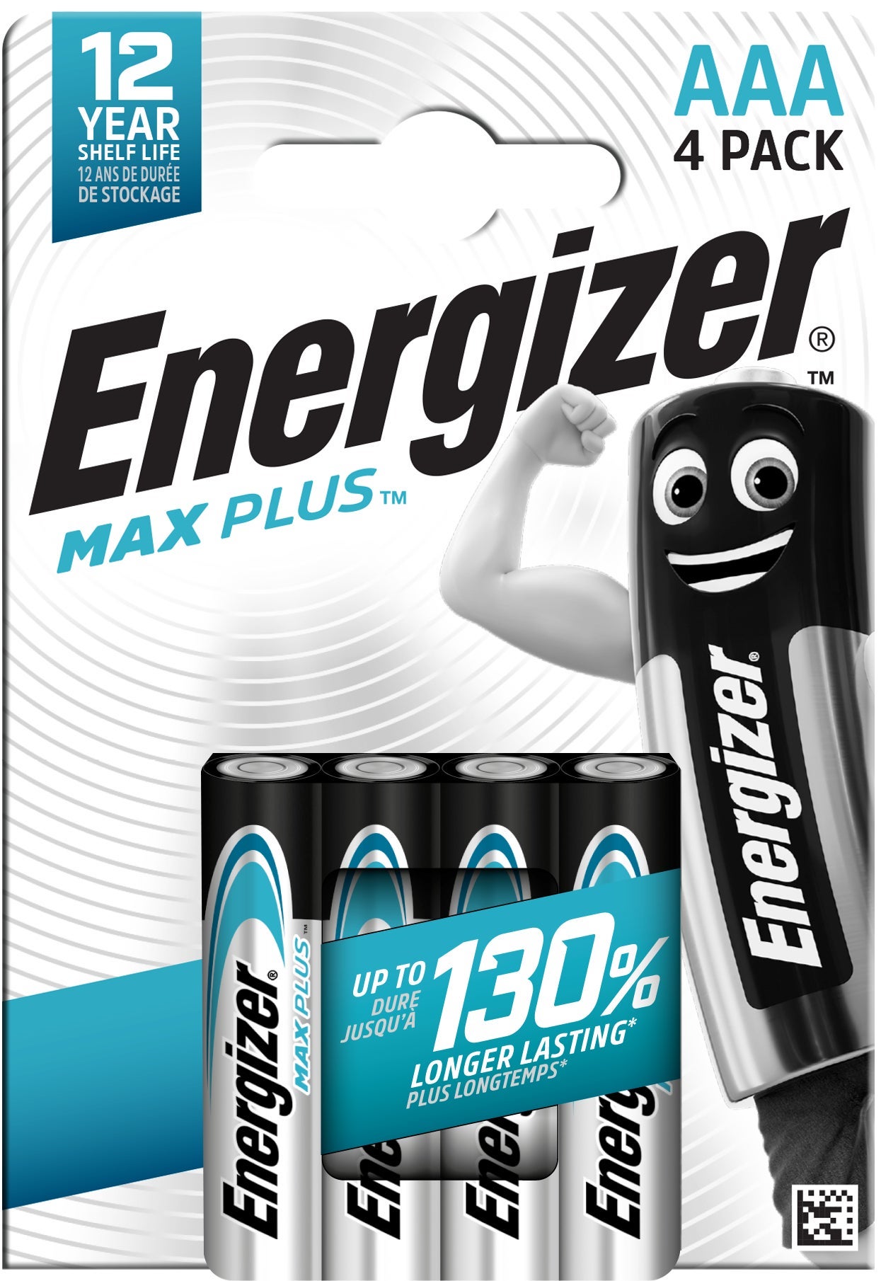 [2840938] Energizer Batteri Max Plus Alkaliskt AAA LR03 4-pack