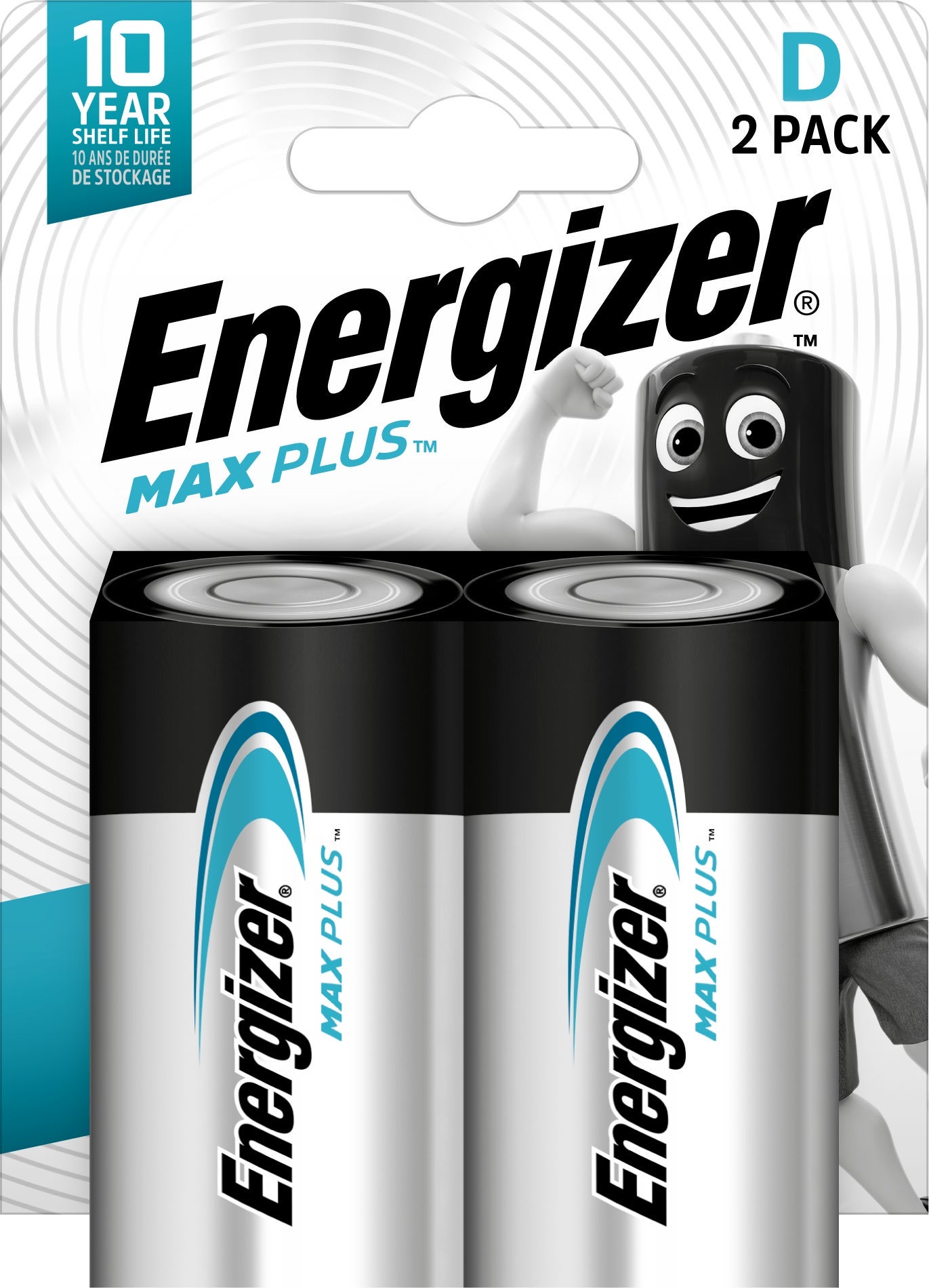 [2840941] Energizer Batteri Max Plus Alkaliskt D 2-pack