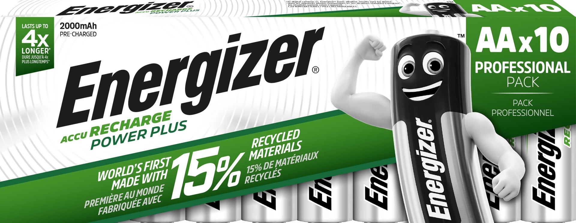 [8558852] Energizer Laddningsbara Batterier AA 10-pack 2000mAH