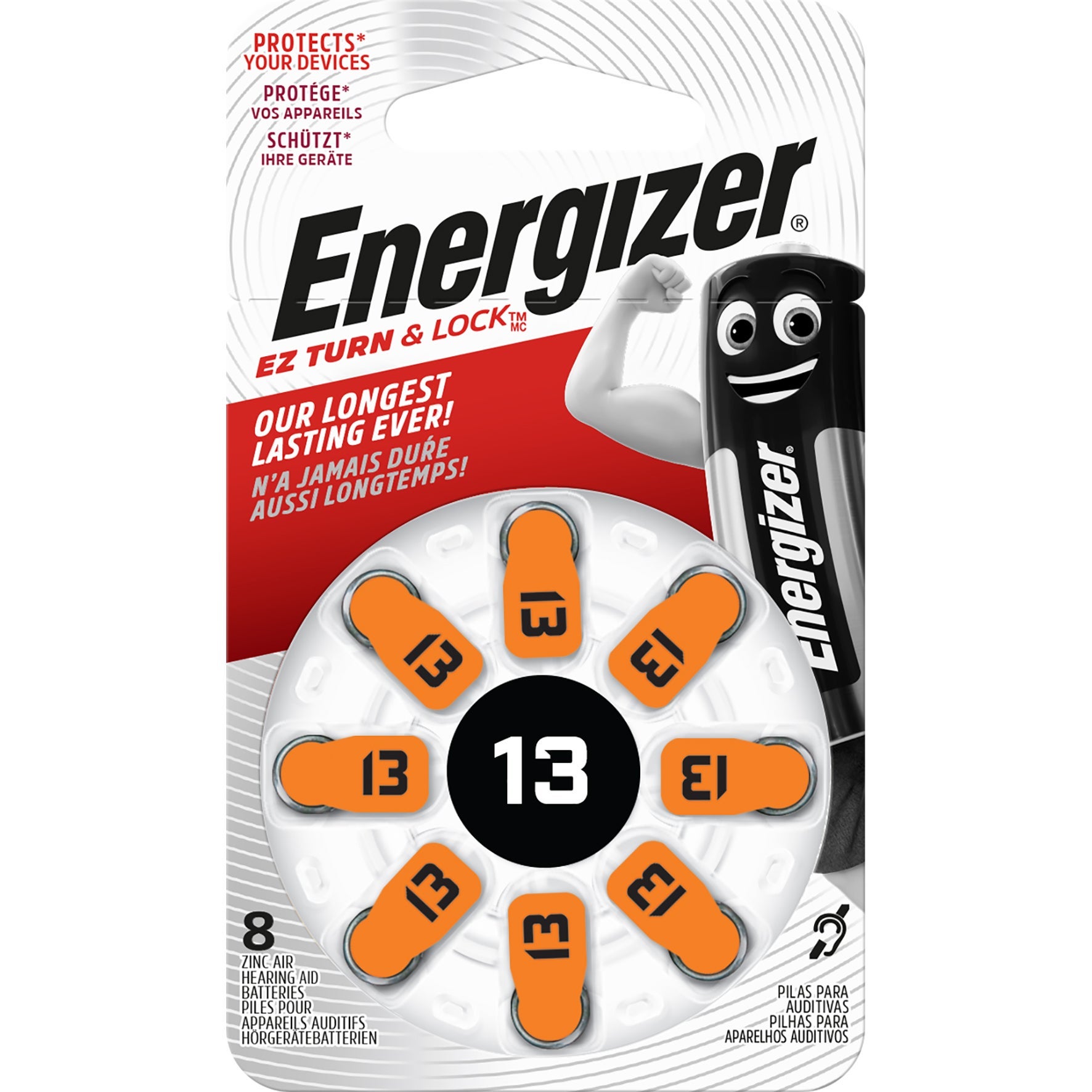 [8558877] Energizer Hörapparatsbatteri Zink 13 8-pack