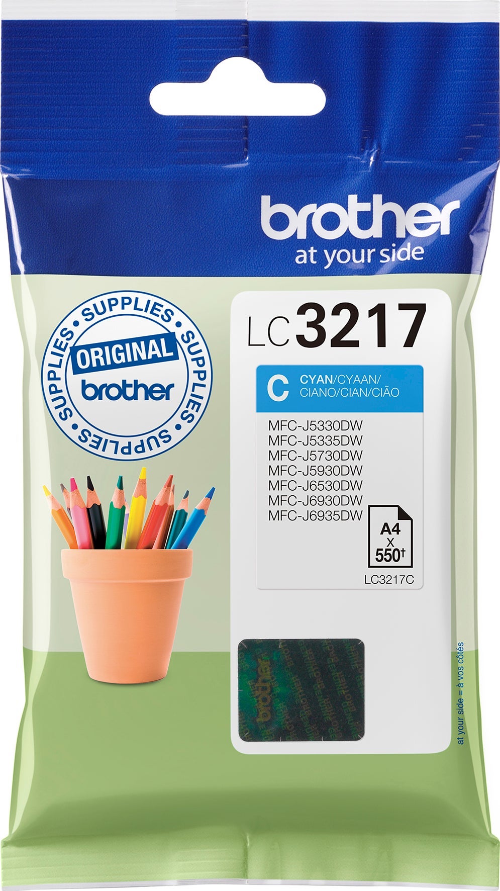 [5701316] Bläck Brother LC-3217C Cyan