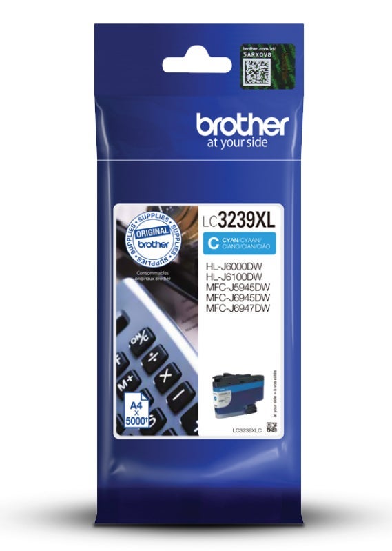 [5701438] Bläck Brother LC3239XLC cyan 5000 sidor