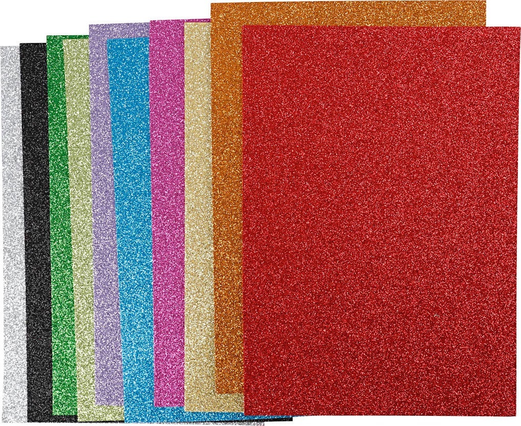 [8300846] Dekorgummi A4 2 mm glitter 10/f