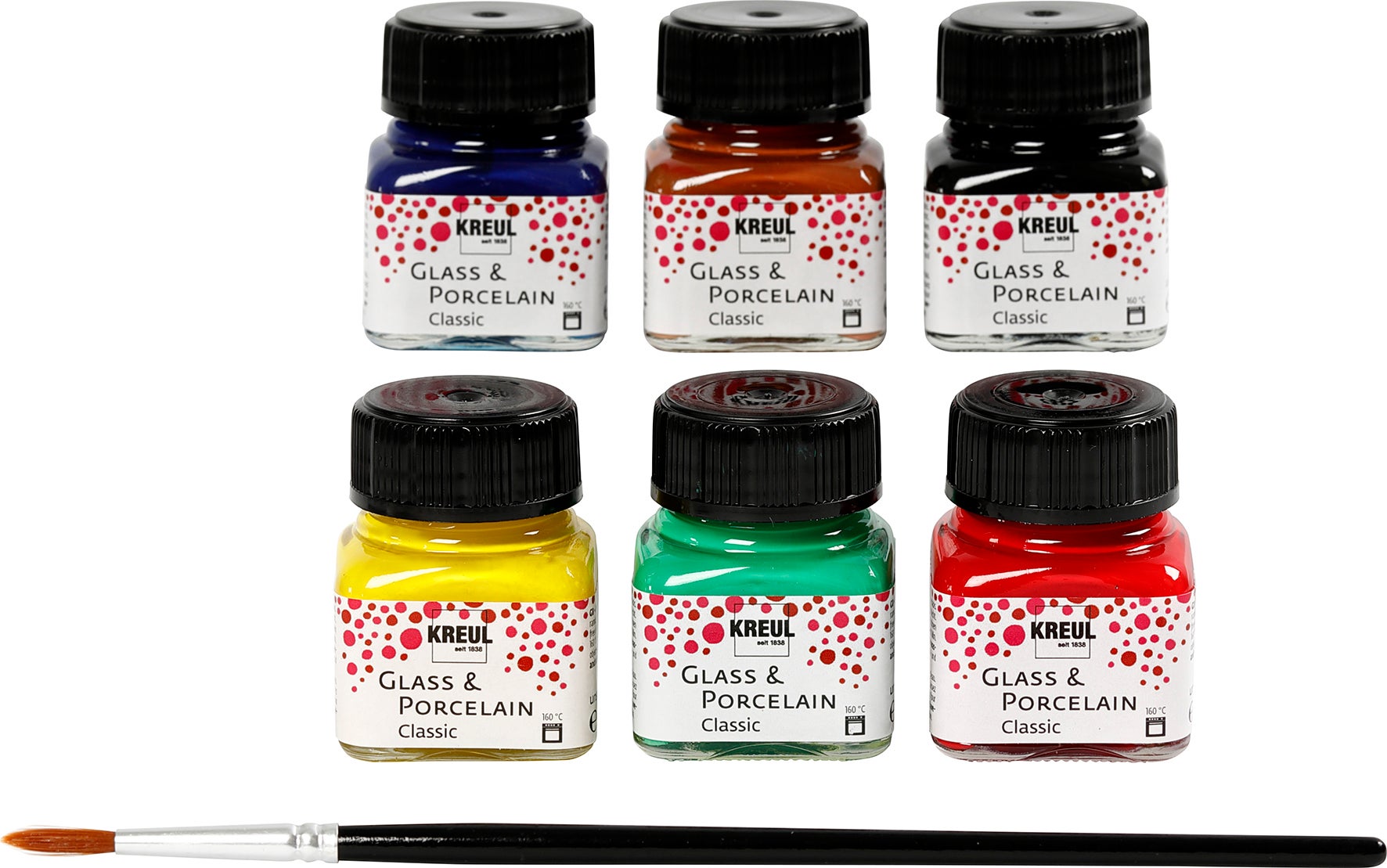 [8100729] Glas & porslinsfärg 20 ml x 6 st/fp