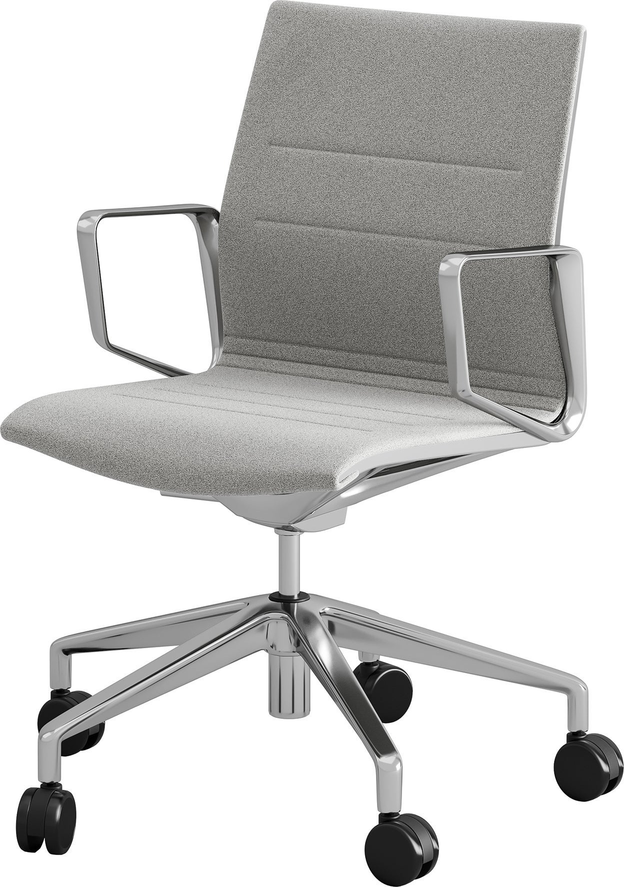[8557981] Kontorsstol / Konferensstol Styrelse grå/aluminium