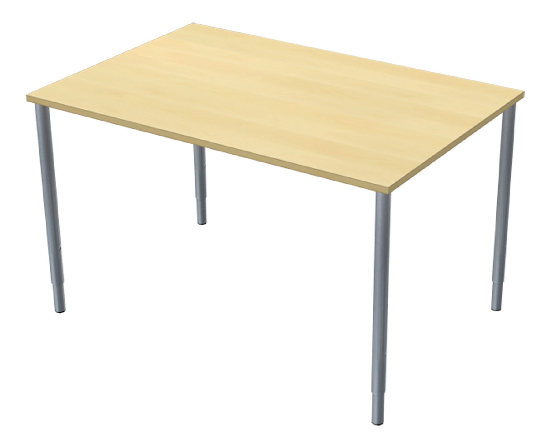 [2482180] Skrivbord 120x80 cm björkmelamin/silver Lanab