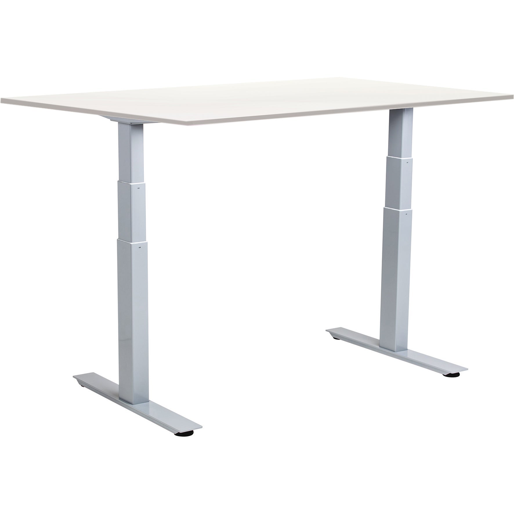 [8559261] Skrivbord el Easydesk Adapt VI vit/aluminium 120x80 cm