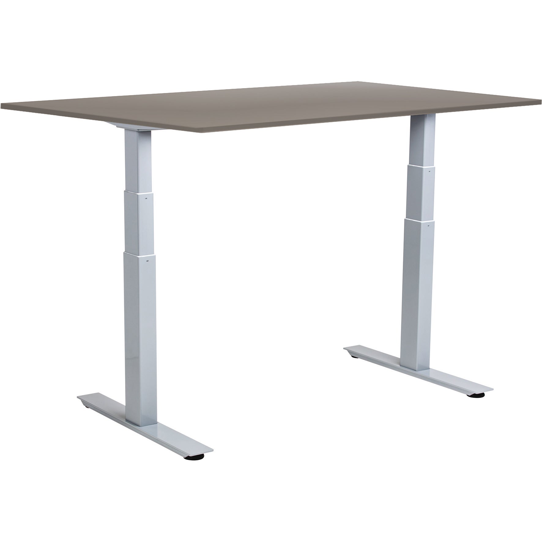 [8559258] Skrivbord el Easydesk Adapt VI grå/aluminium 120x80 cm
