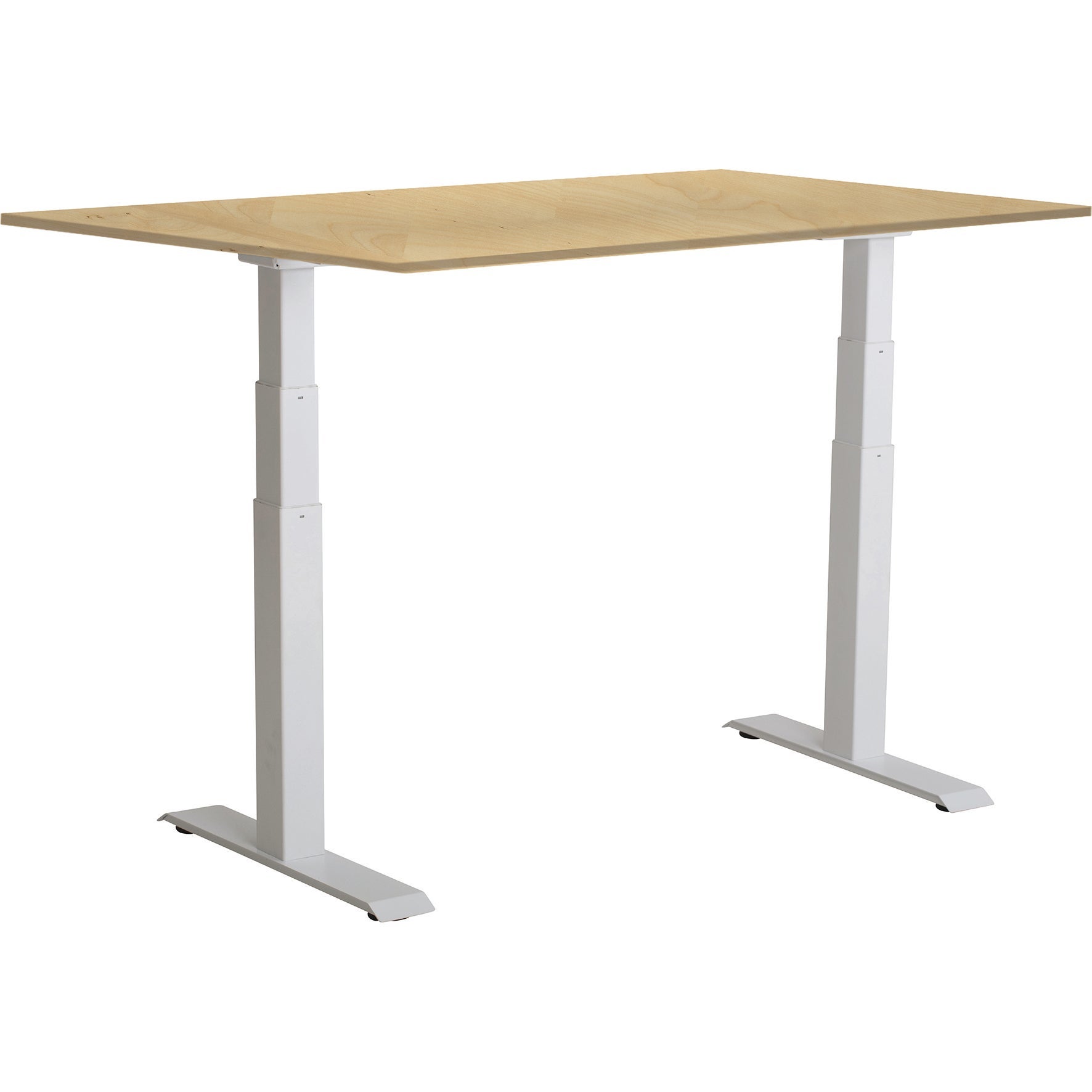[8559275] Skrivbord el Easydesk Adapt VI björk/vit 160x80 cm