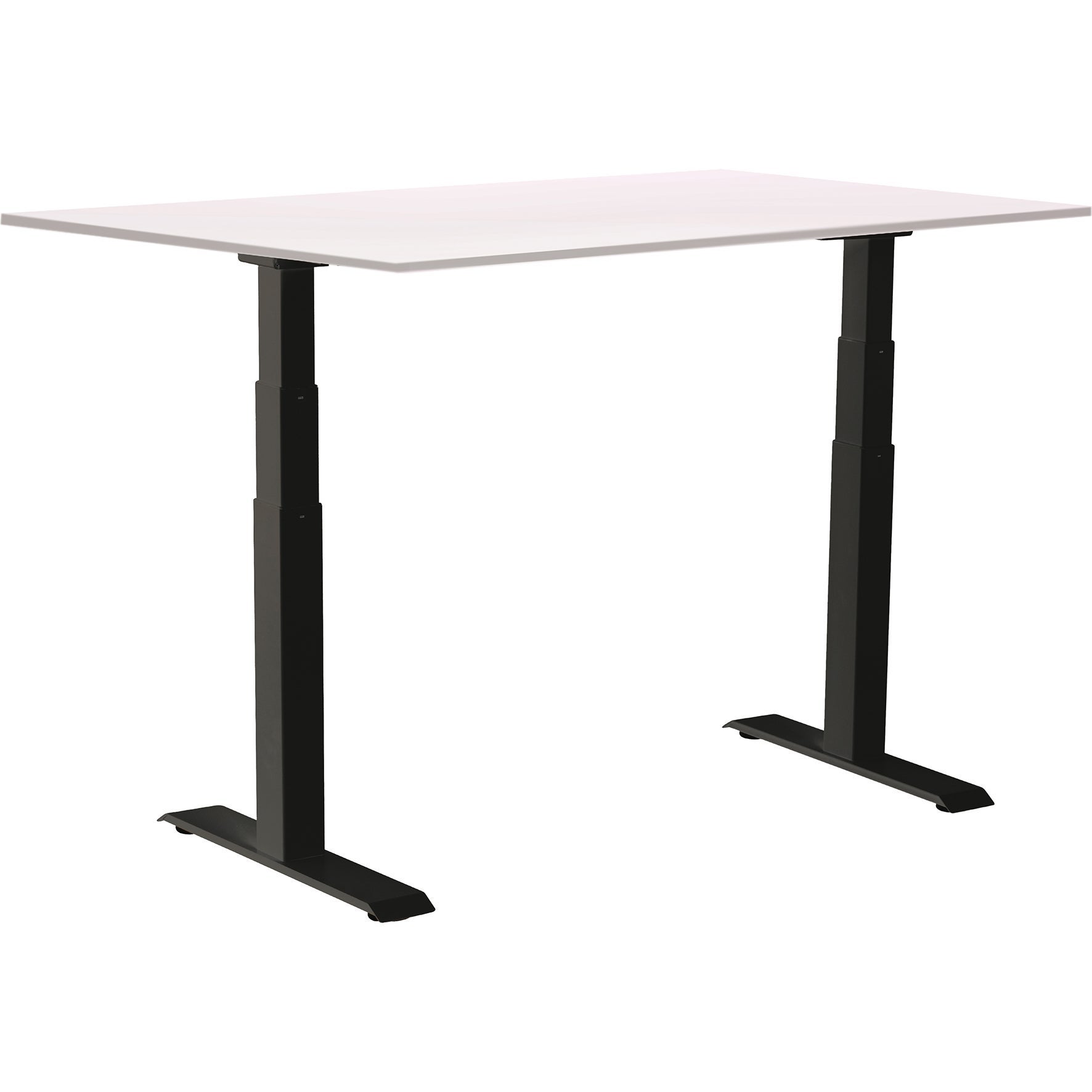 [8559279] Skrivbord el Easydesk Adapt VI vit/svart 120x80 cm
