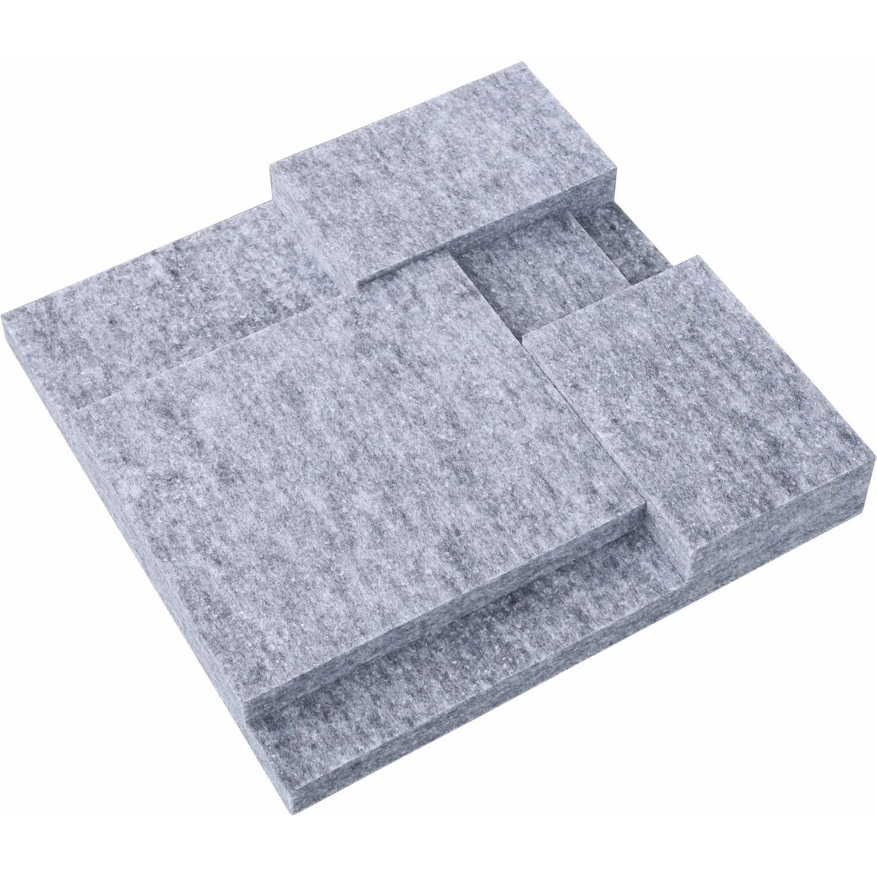 [8558091] Väggpanel Nivå akustik 4-pack grå