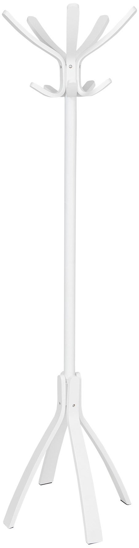 [8556978] Klädhängare Café golv 10 krokar vit Alba