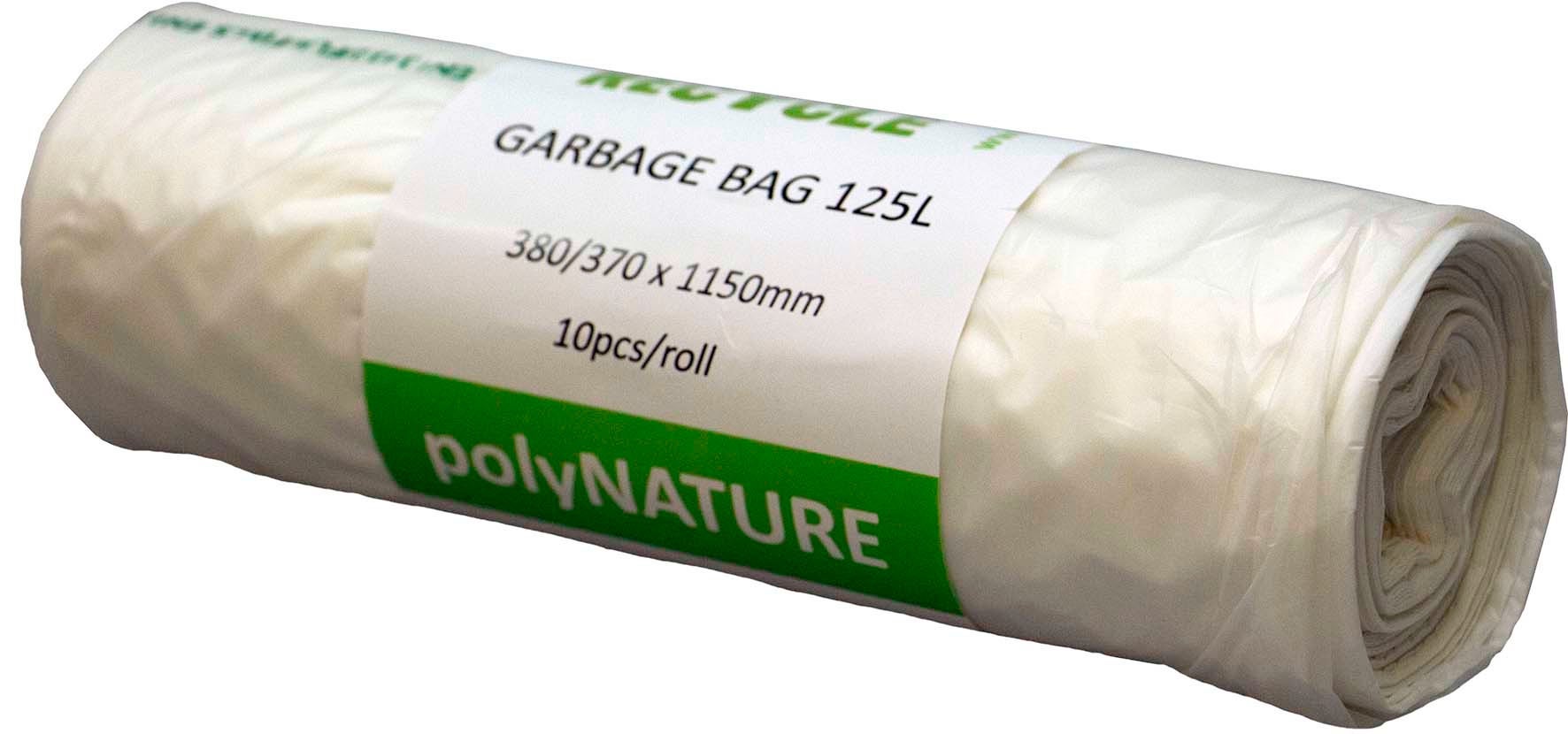 [2850206] Sopsäck Polynature 125 liter vit 10/rulle