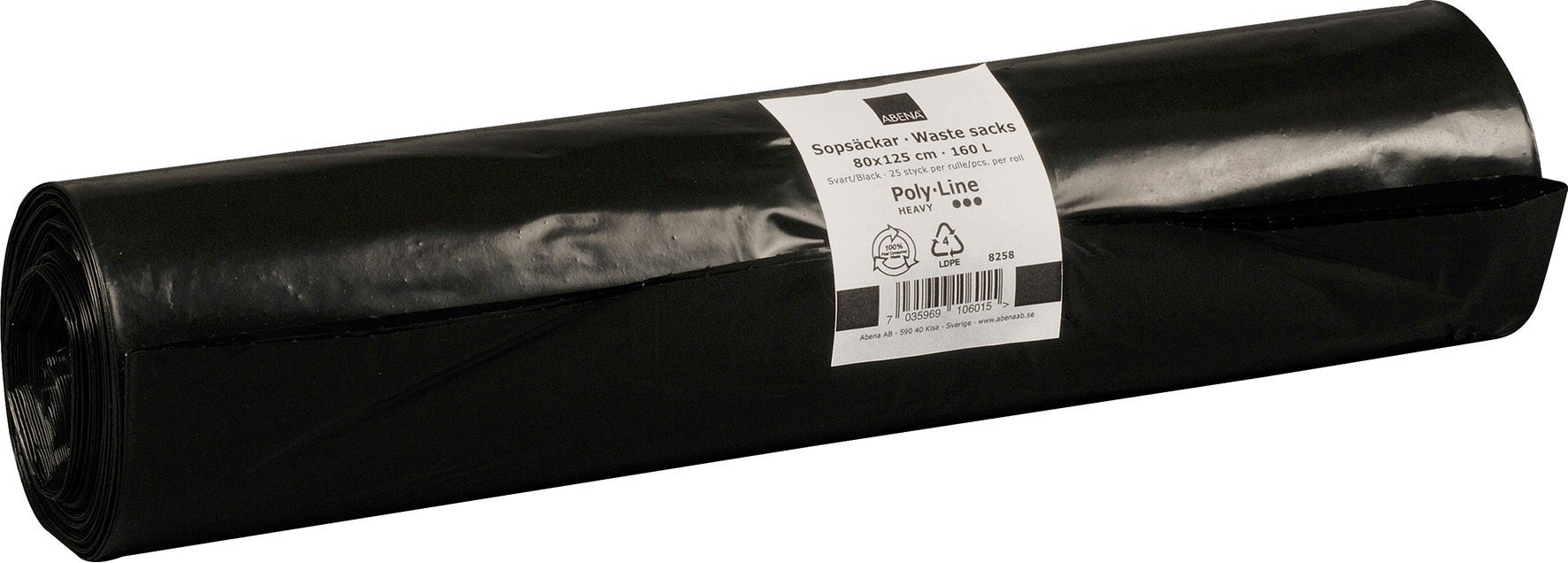 [2830045] Sopsäck 170 liter svart 25/rl