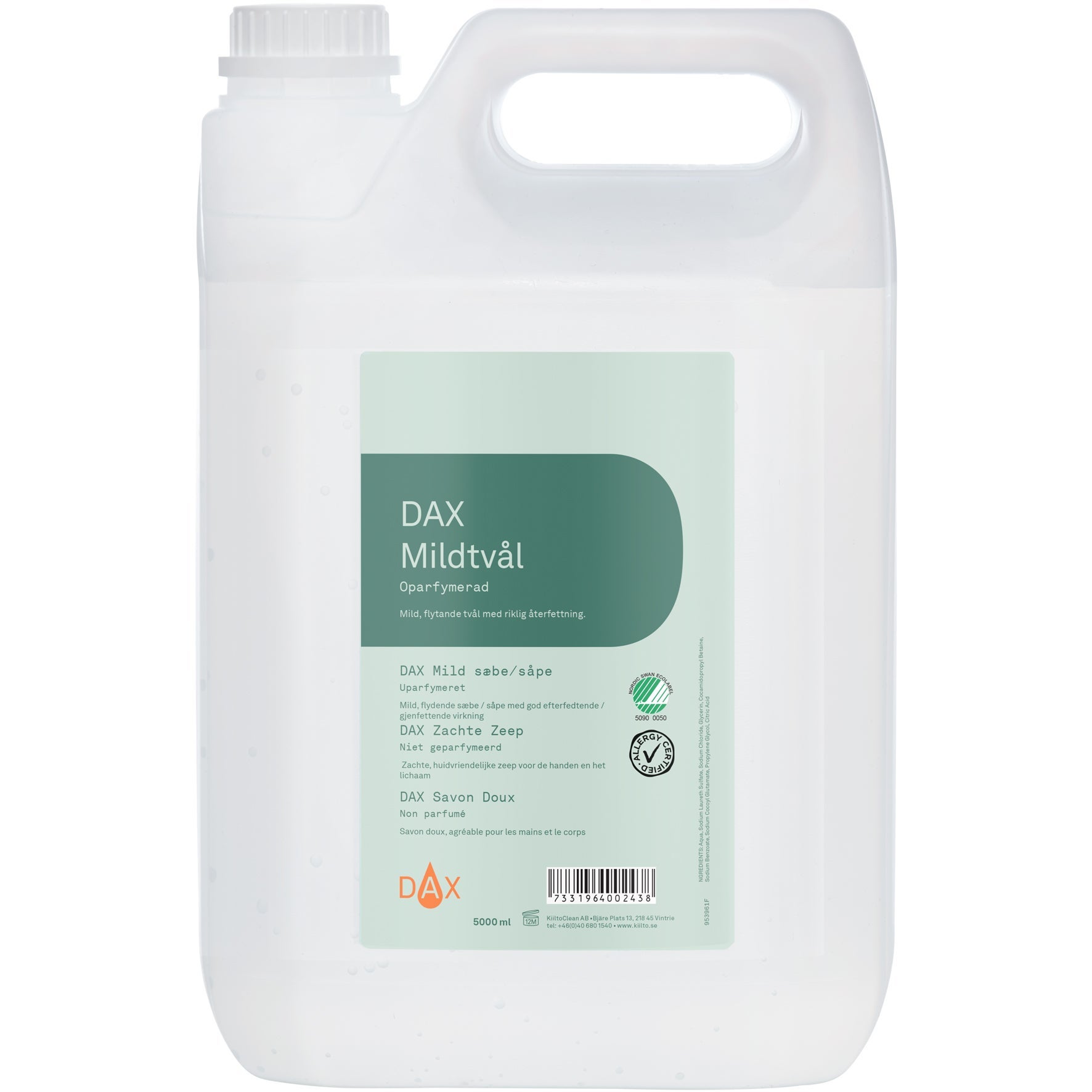 [2256238] Mildtvål refill 5000 ml Dax