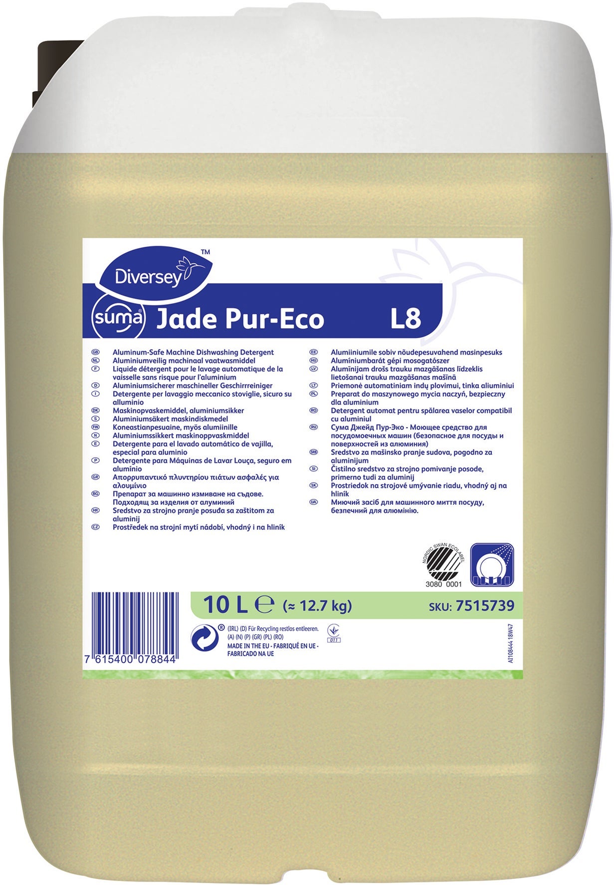 [2256489] Maskindiskmedel Suma Jade Pur-Eco L8 10 liter