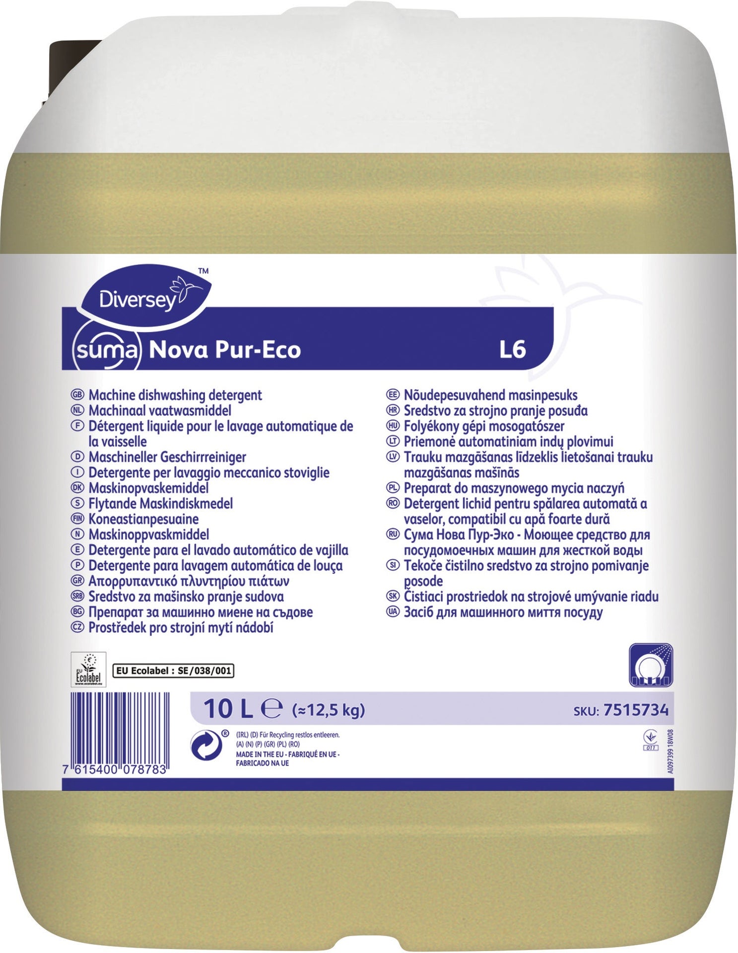 [2256713] Maskindiskmedel Suma Nova PurECO L6 10 liter