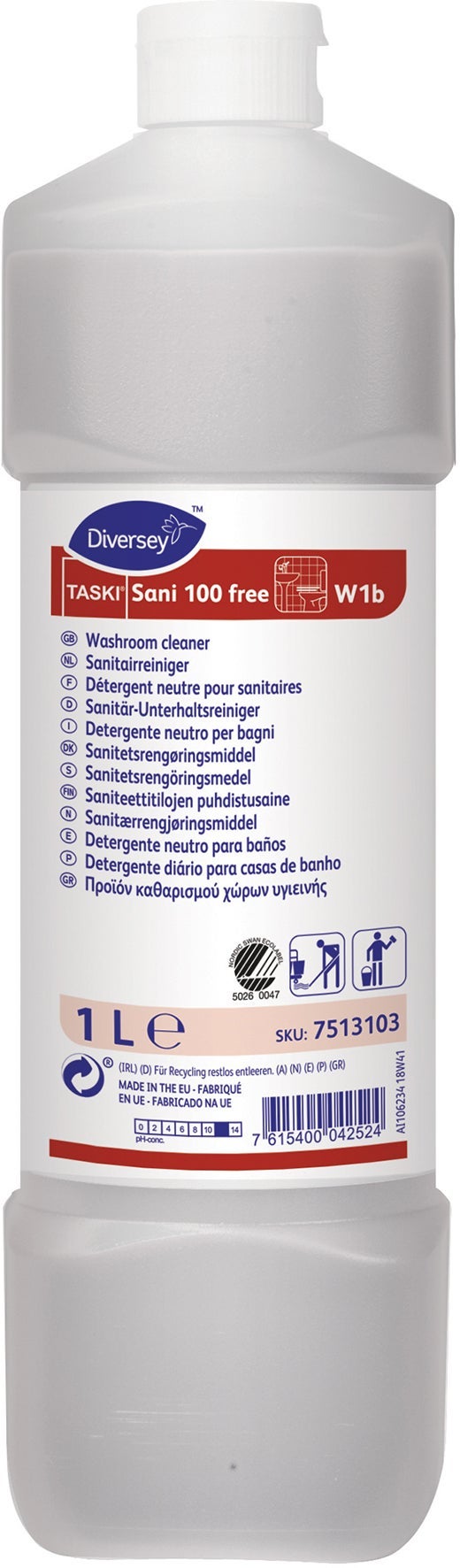 [2260248] Sanitetsrengöringsmedel Sani 100 Free W3 1 liter