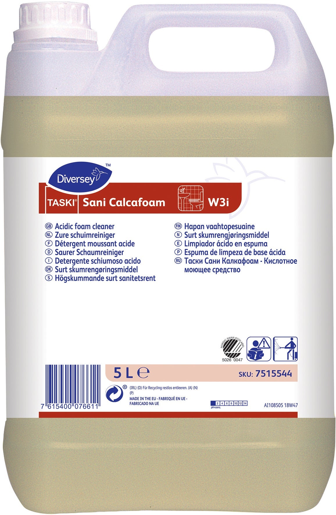 [2260284] Sanitetsrengöringsmedel Taski Sani Calcafoam W1624 5 liter