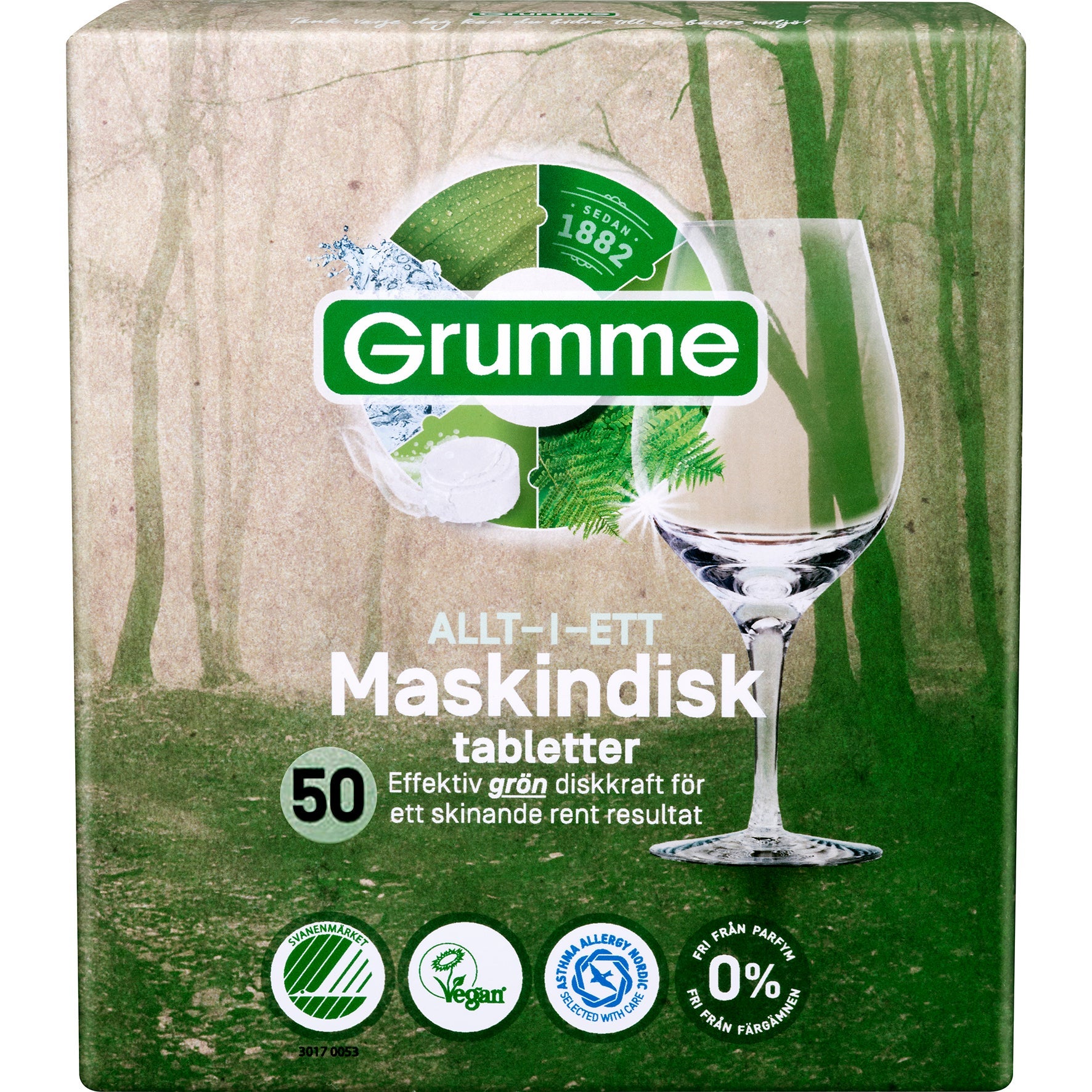 [8557524] Maskindiskmedel tabletter Grumme 50 st/fp