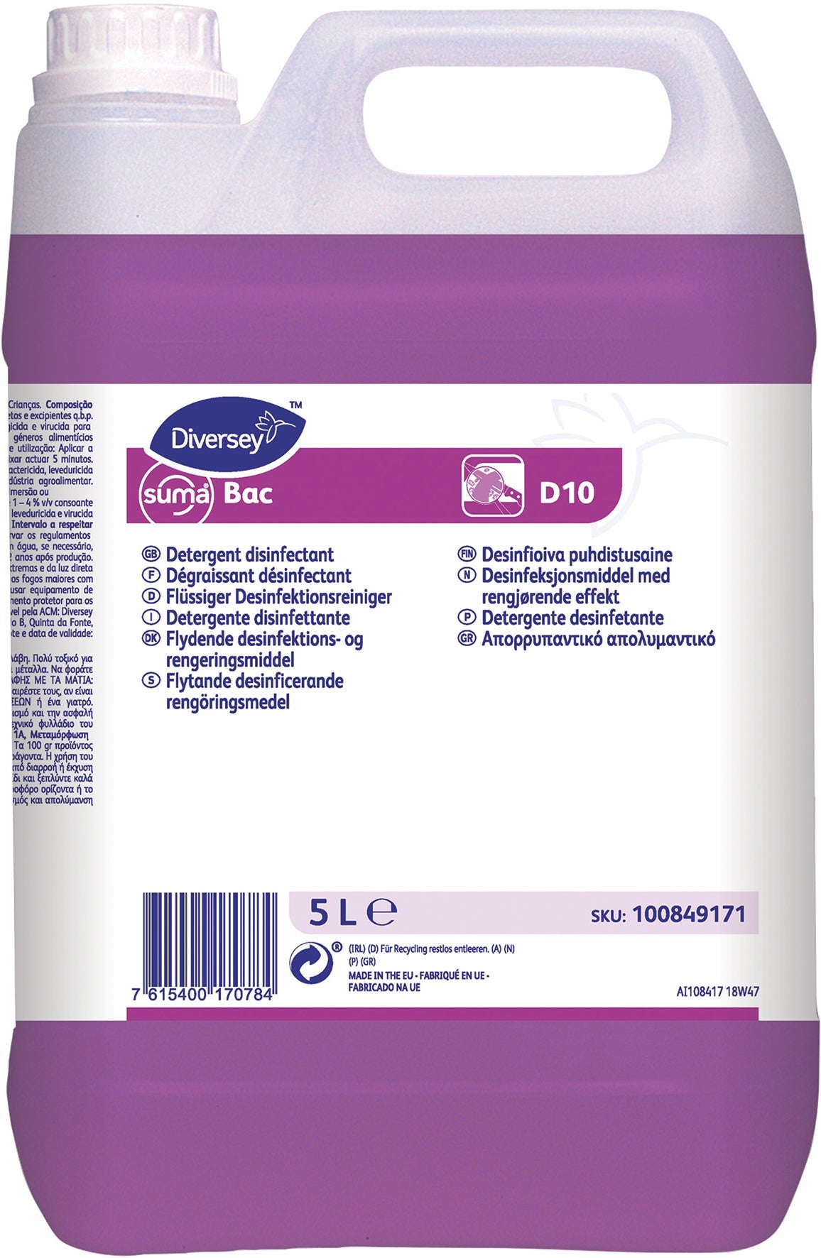 [8554902] Allrengöringsmedel/Desinficera Suma Bac10 5 liter