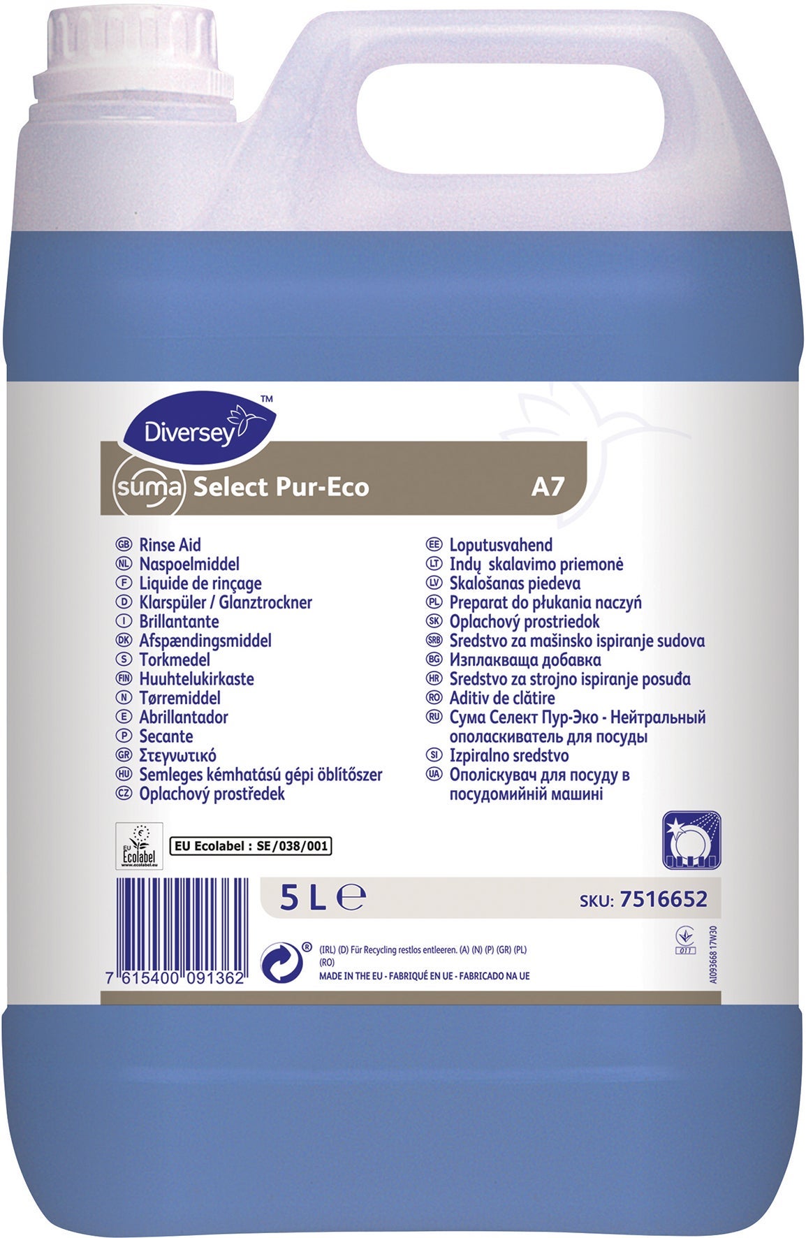 [2256566] Torkmedel diskmaskiner Suma Select Pur-Eco A7 5 liter