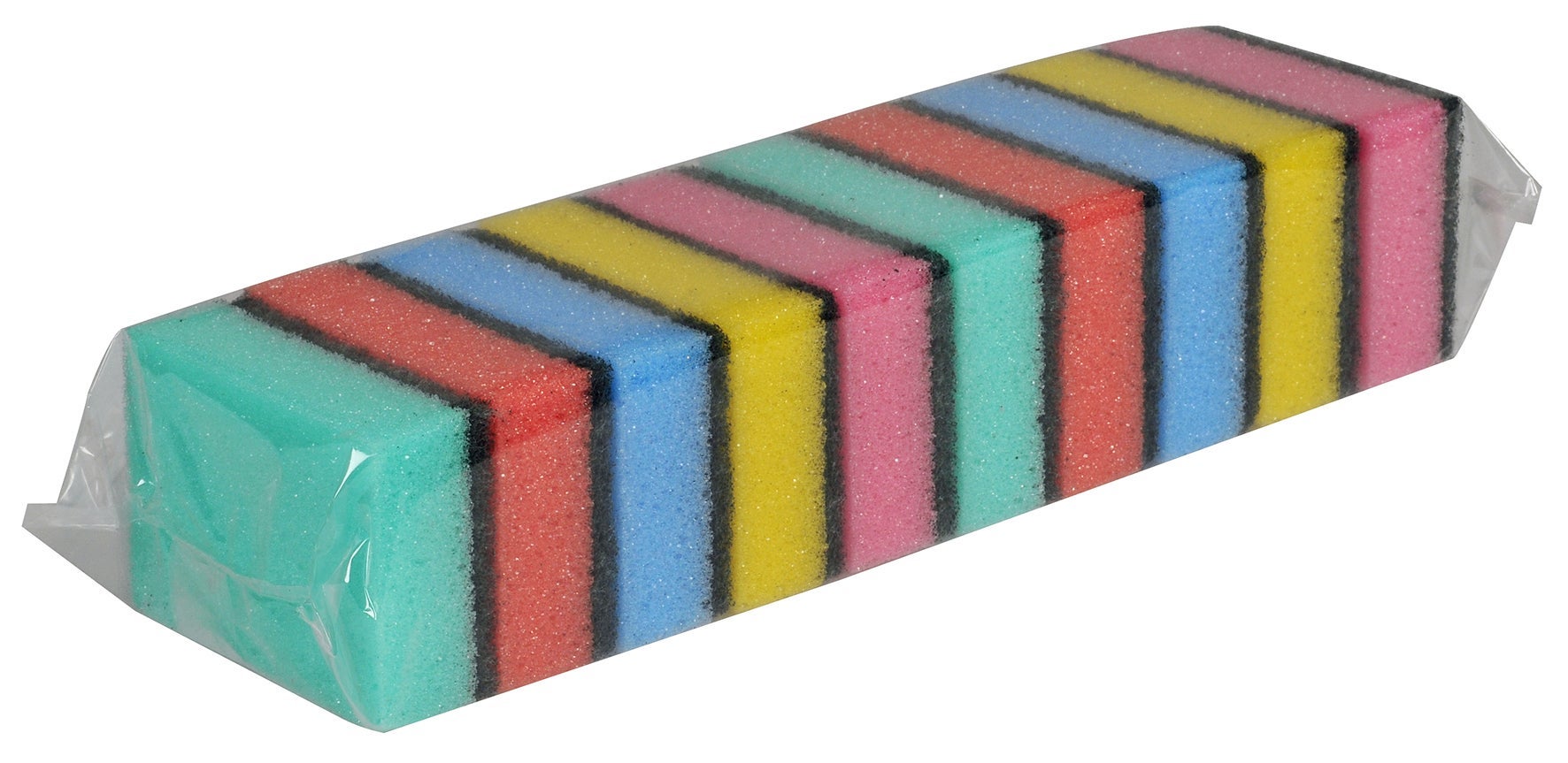 [2580250] Kökssvamp med slipmedel blandade färger 10-pack