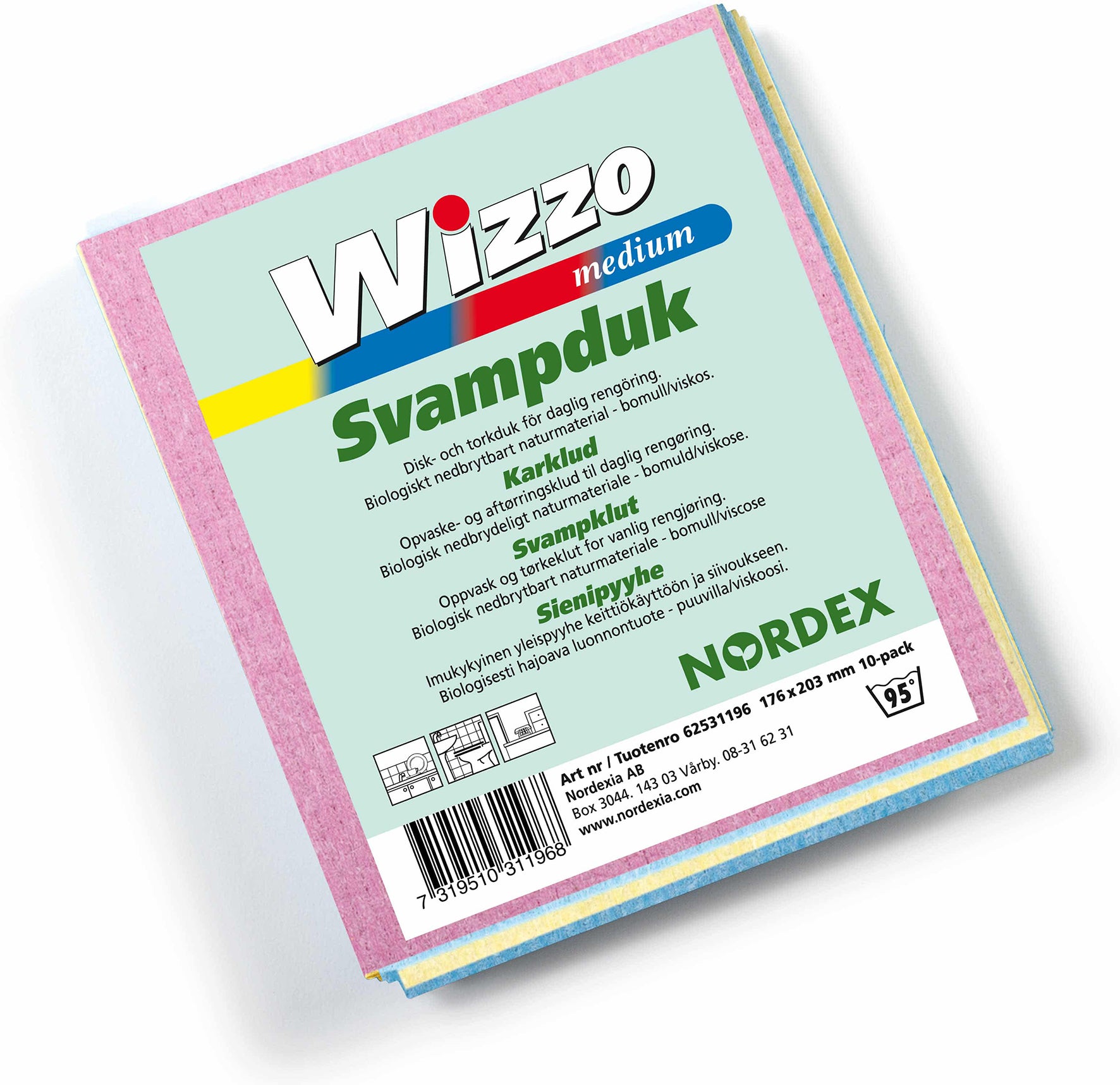 [2580324] Diskduk Wizzo 175 x 203 mm  sorterade färger 4 st/fp