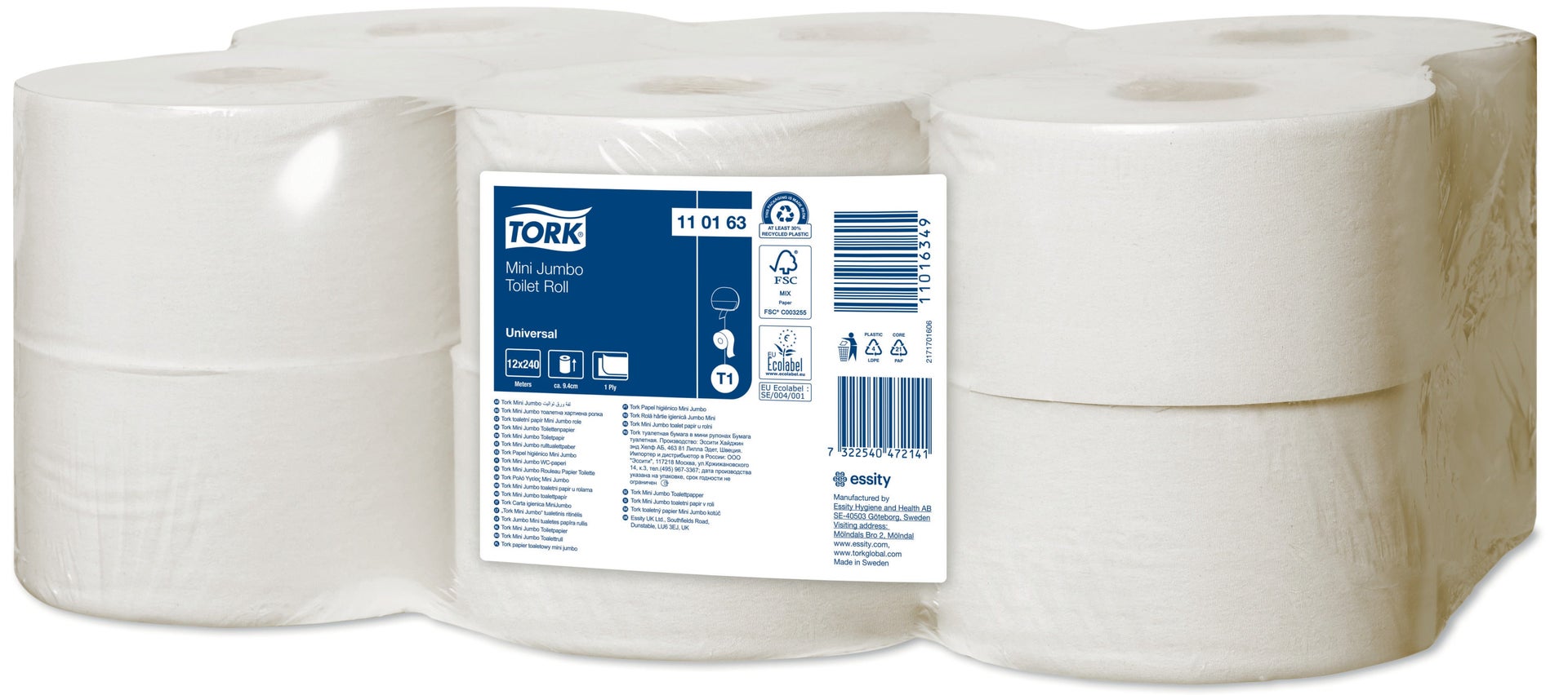 [2522138] Toalettpapper Jumbo Universal Tork T2 12 st/bal