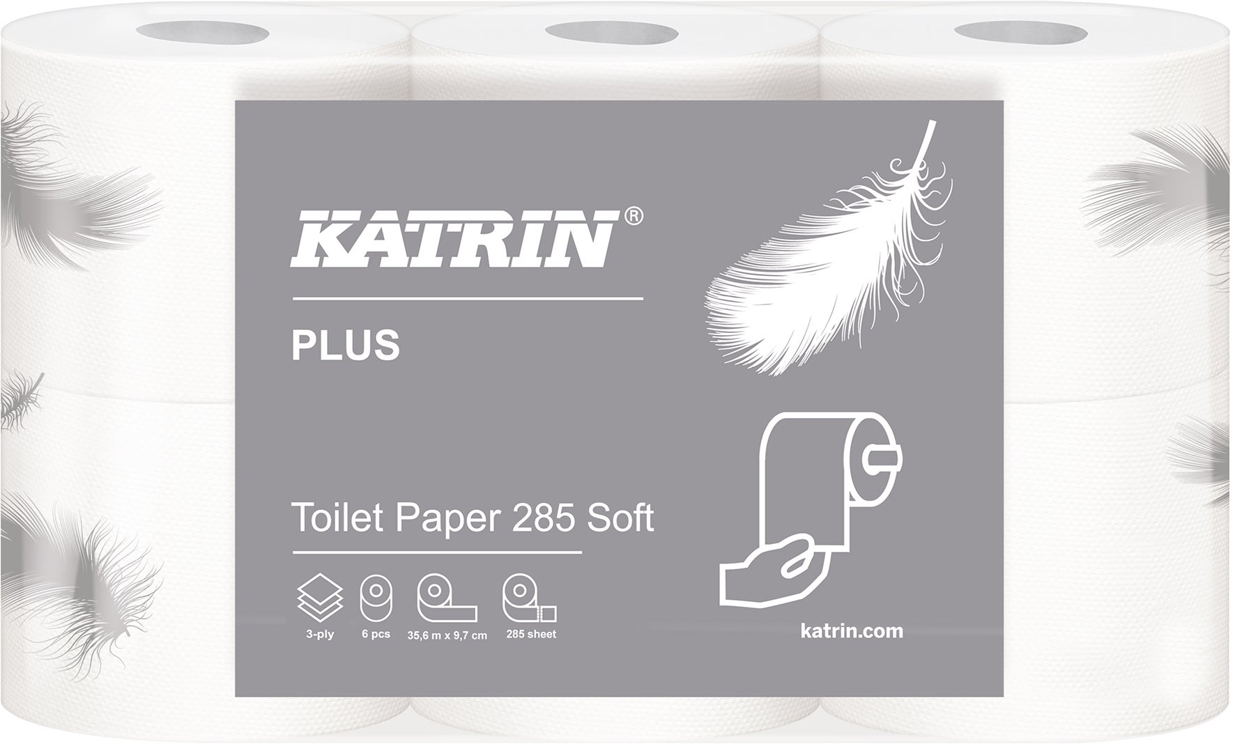 [8552556] Toalettpapper Katrin Plus Toilet Soft 285 42 st/bal (7 x 6)