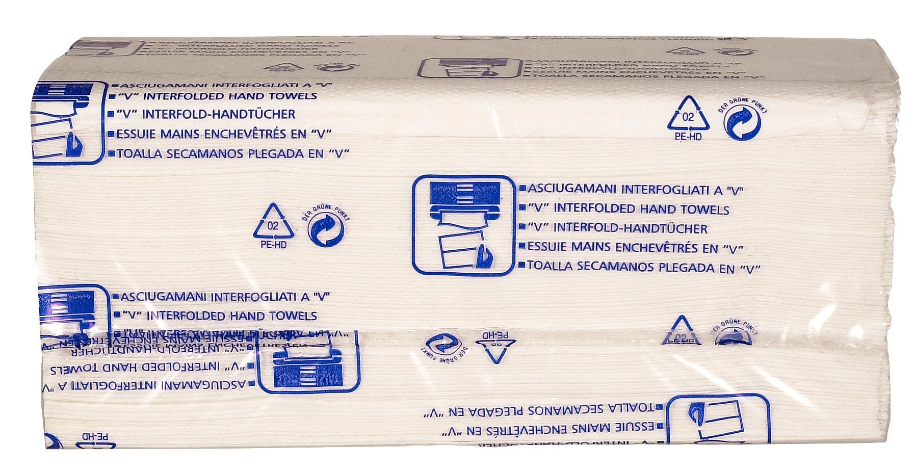 [2511017] Handduk 2-lager vit multifold 3800 st/krt