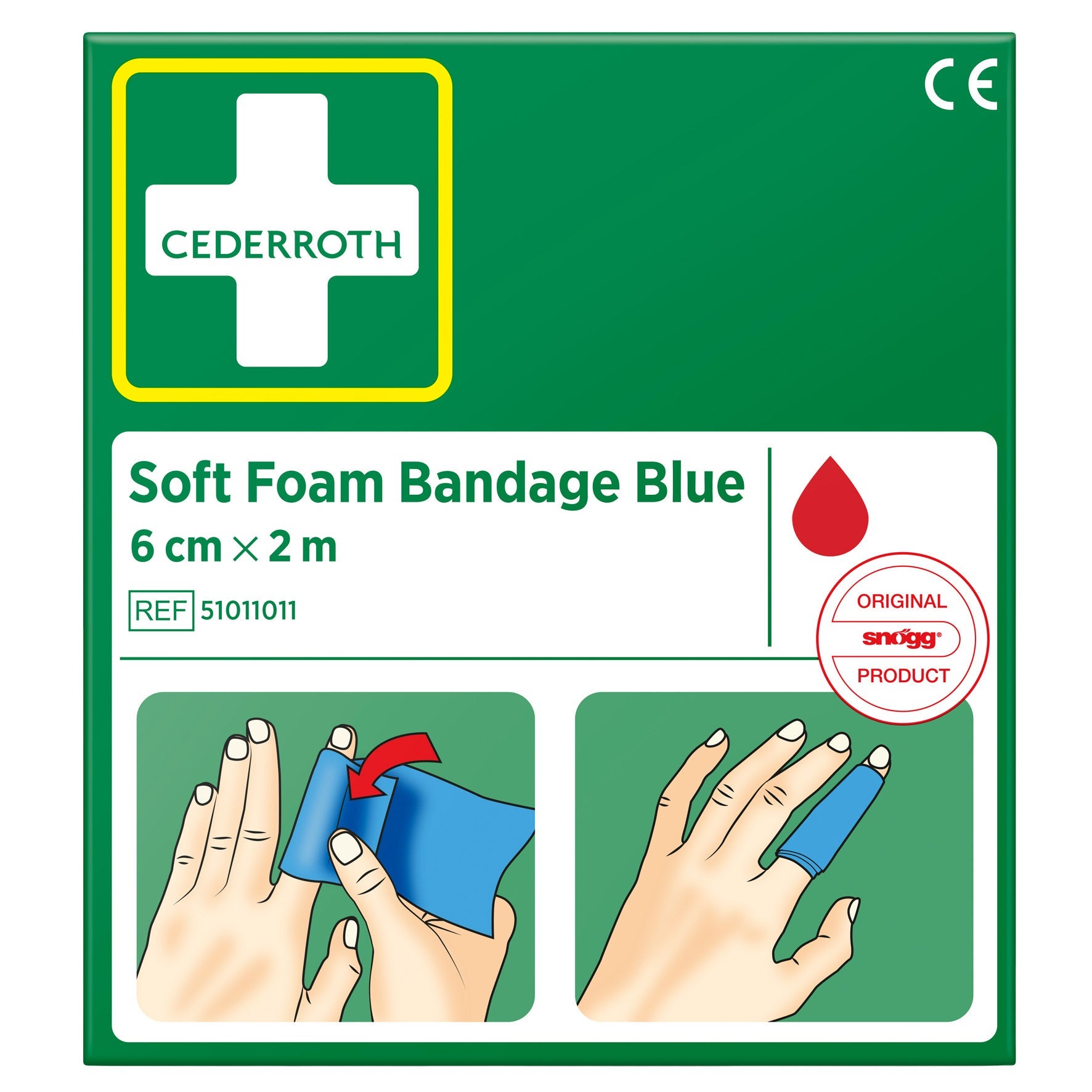 [8551607] Bandage Soft Foam Bandage Blue 2 m x 60 mm