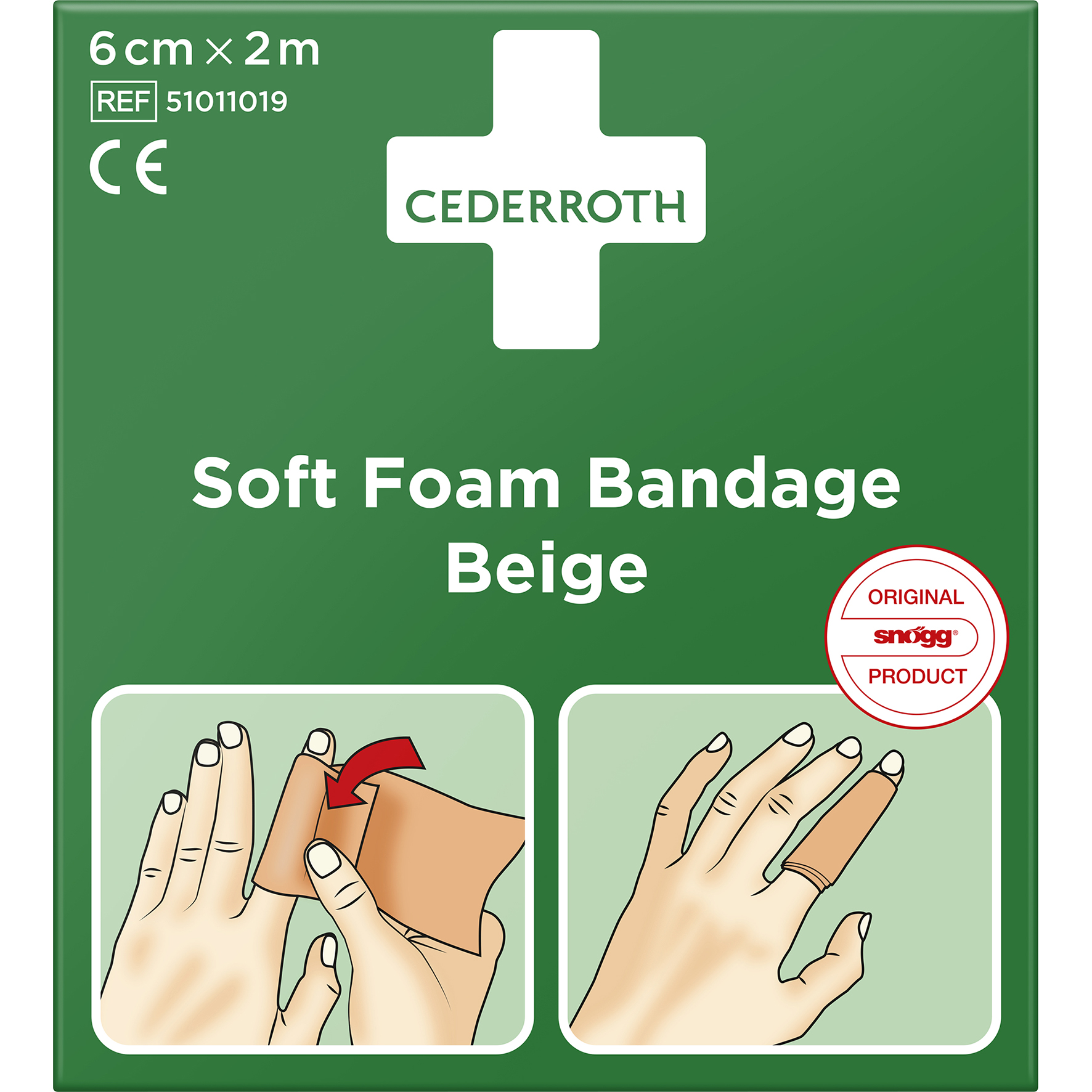 [8559095] Bandage Soft Foam Cederroth Beige 60 mm x 2 m