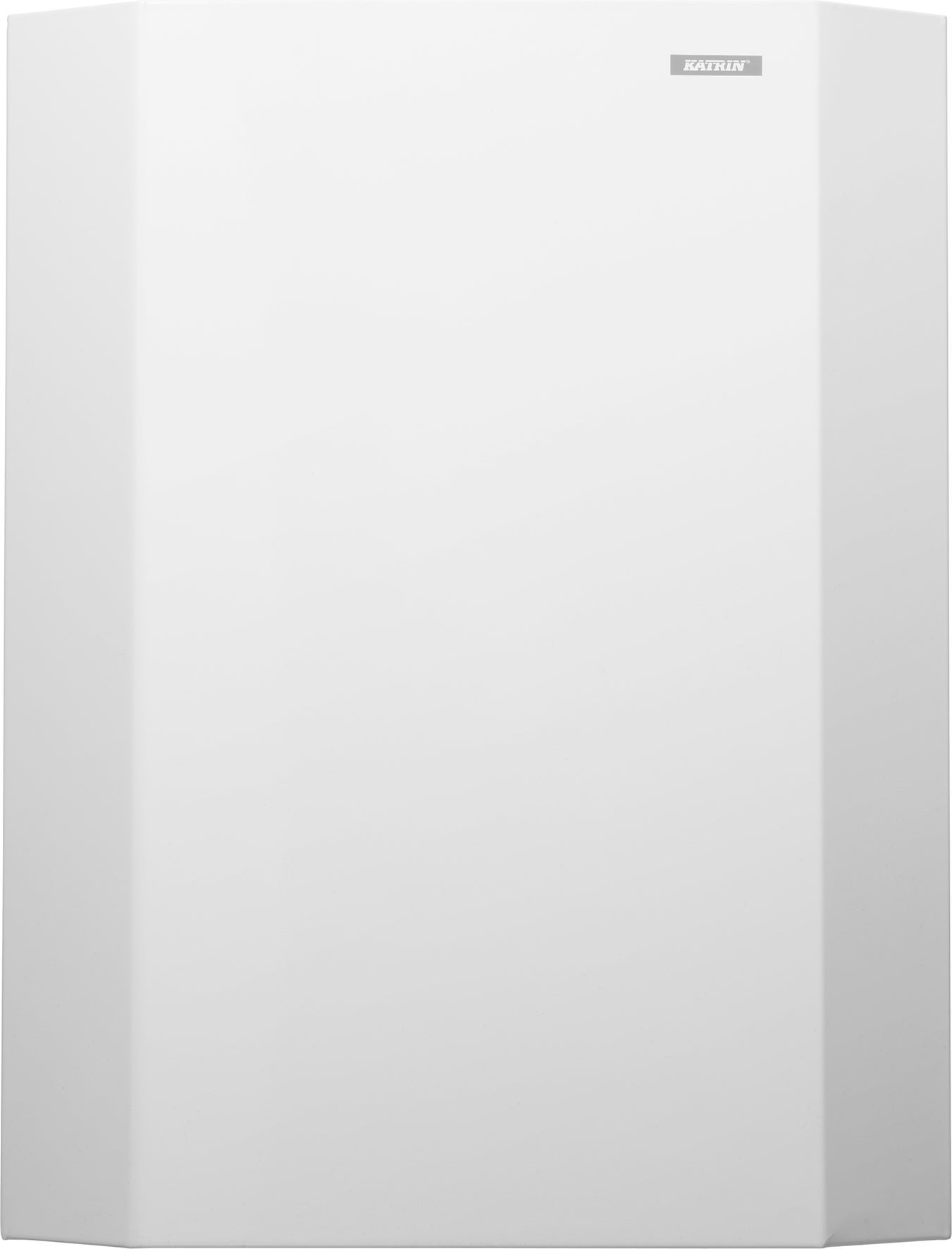 [8552285] Papperskorg i metall vit Katrin