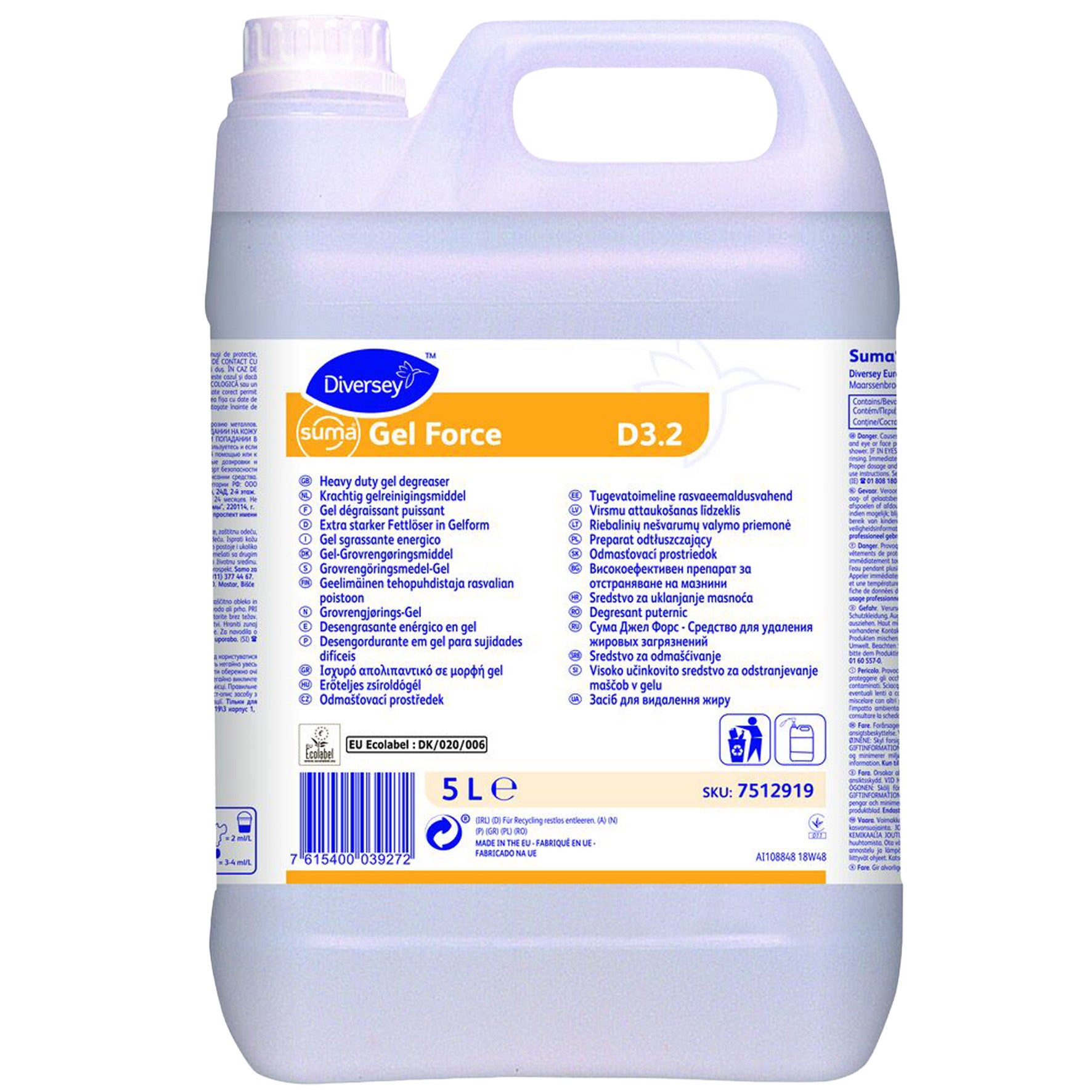 [2260233] Grovrengöringsmedel kök Suma Gel Force D3.2 5 liter