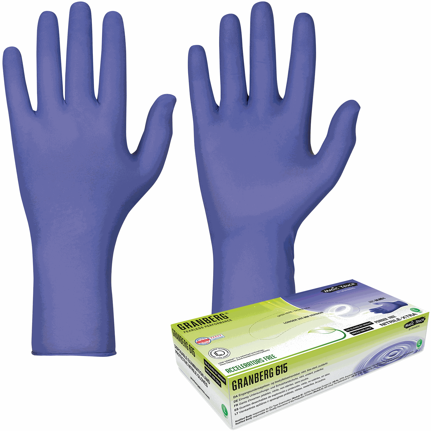 [8558508] Engångshandske nitril puderfri Indigo XL 100 st/fp