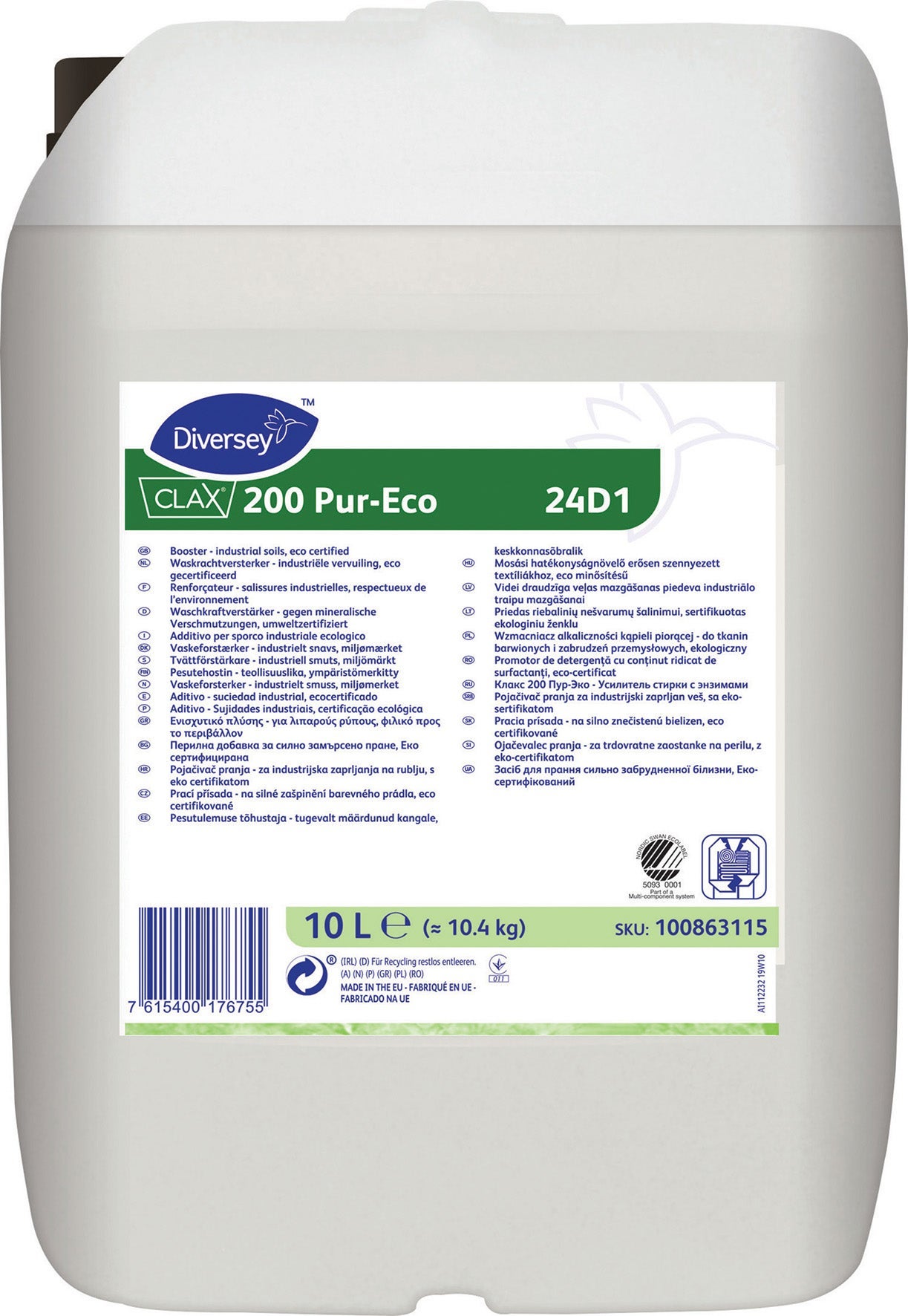 [2260214] Tvättförstärkare Clax 200 PurEco 10 liter