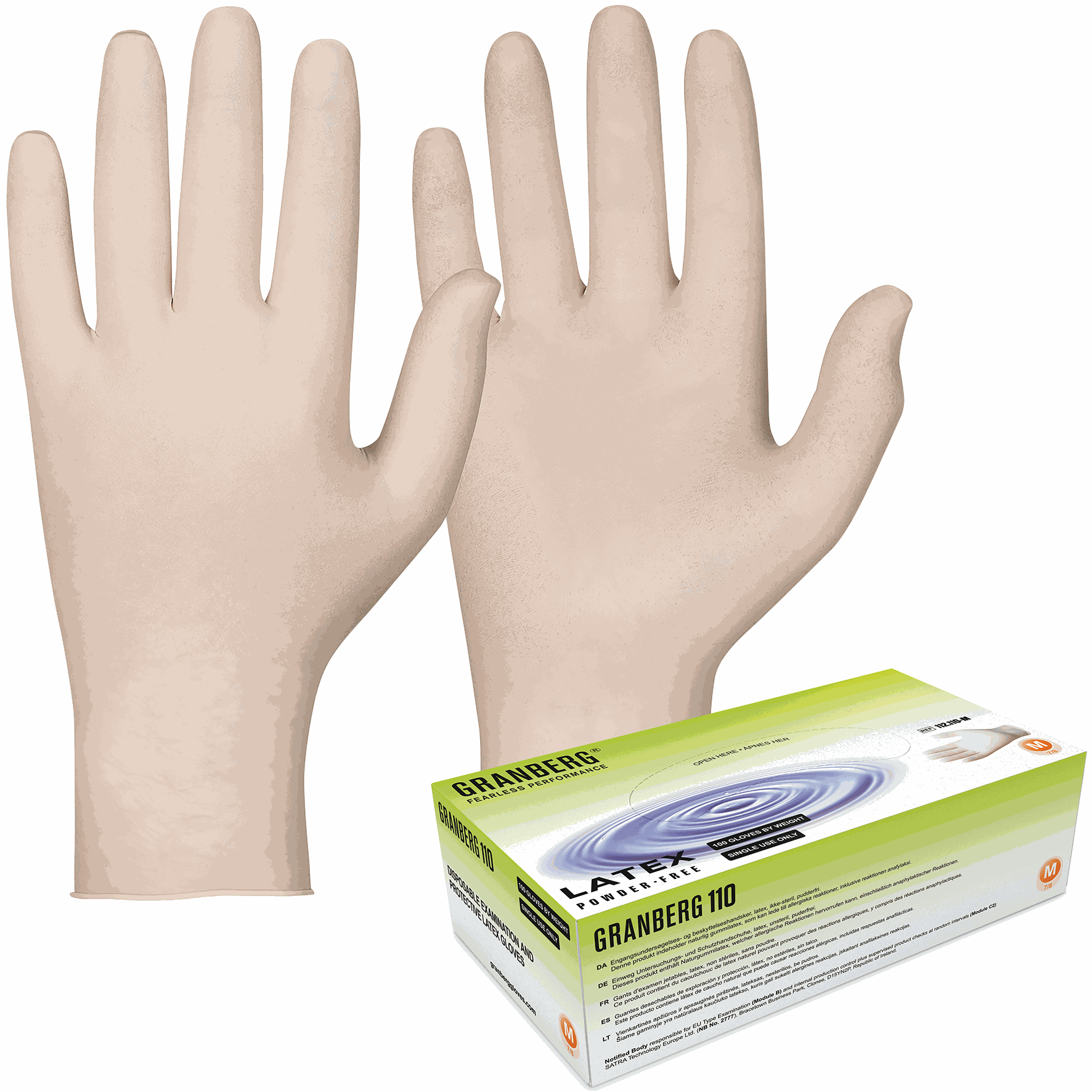 [8558399] Engångshandske Latex puderfri S 100 st/fp