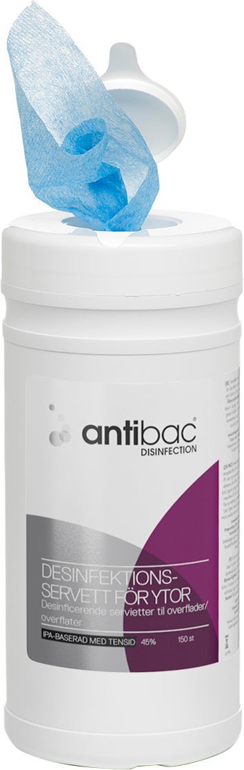 [8550488] Antibac Ytdesinfektionsservett 150 st/fp