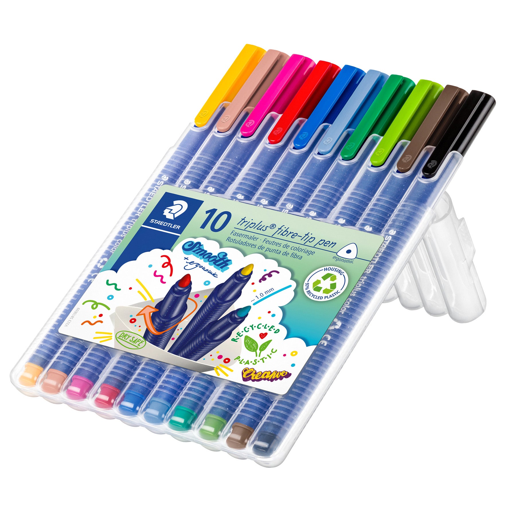 [2209681] Fiberpenna Triplus Staedtler 1,0 10 st/fp
